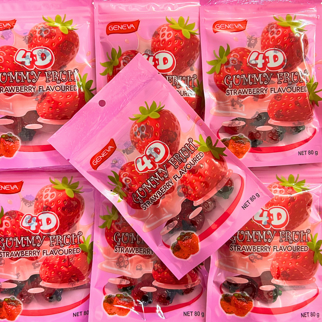 4D Gummy Strawberries Bag
