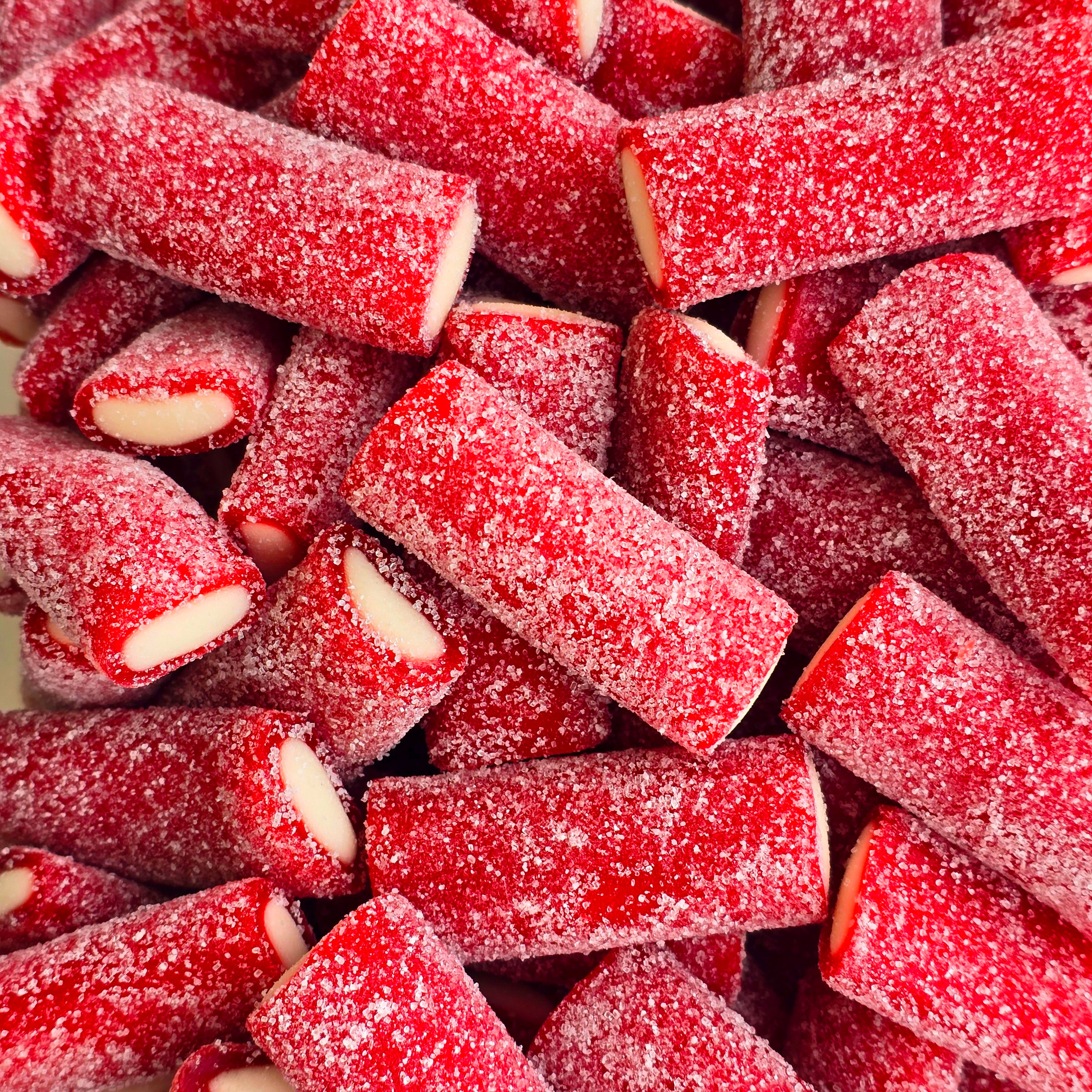 XL Sour Strawberry Tubes - Seconds - Pik n Mix Lollies NZ