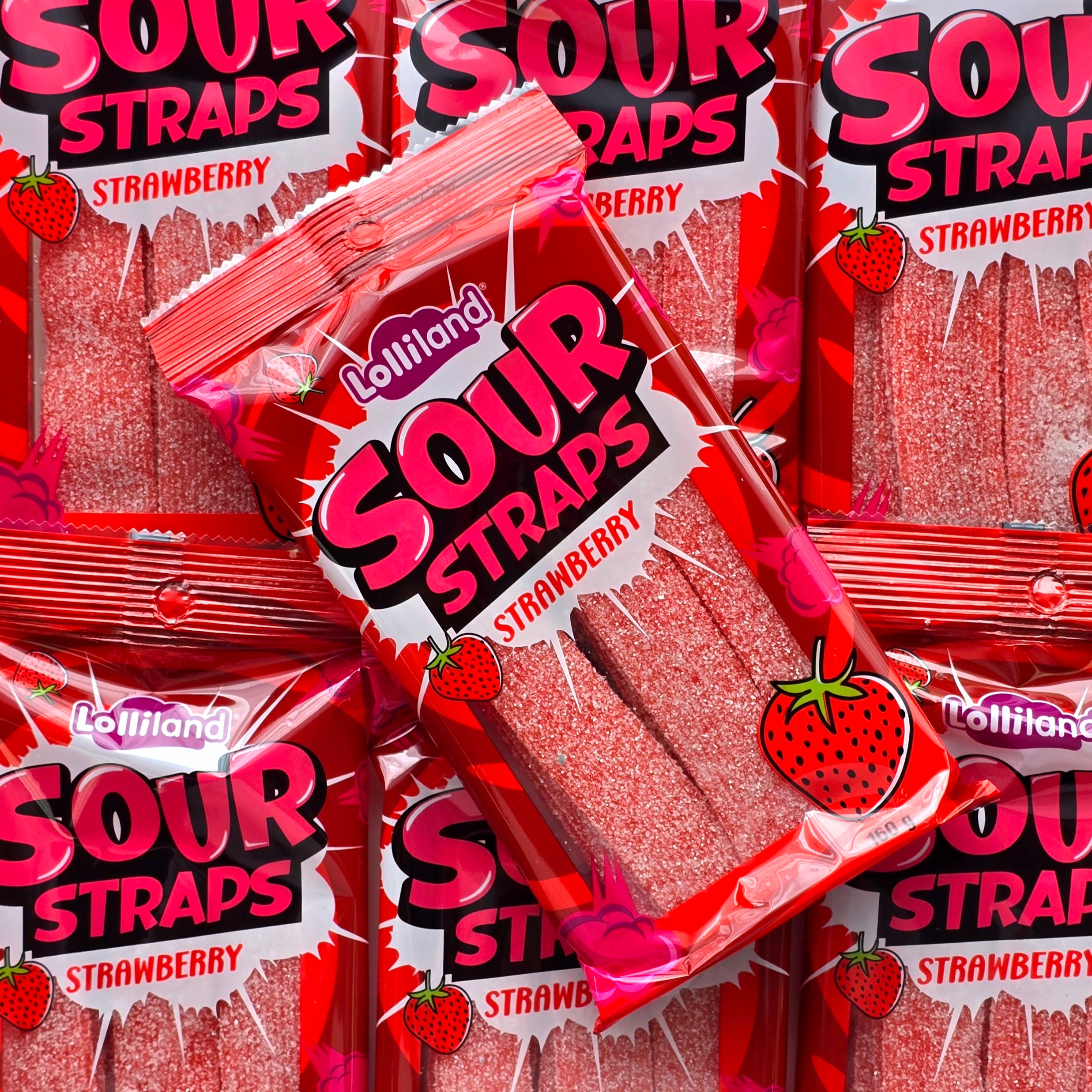 Sour Straps - Strawberry - Pik n Mix Lollies NZ