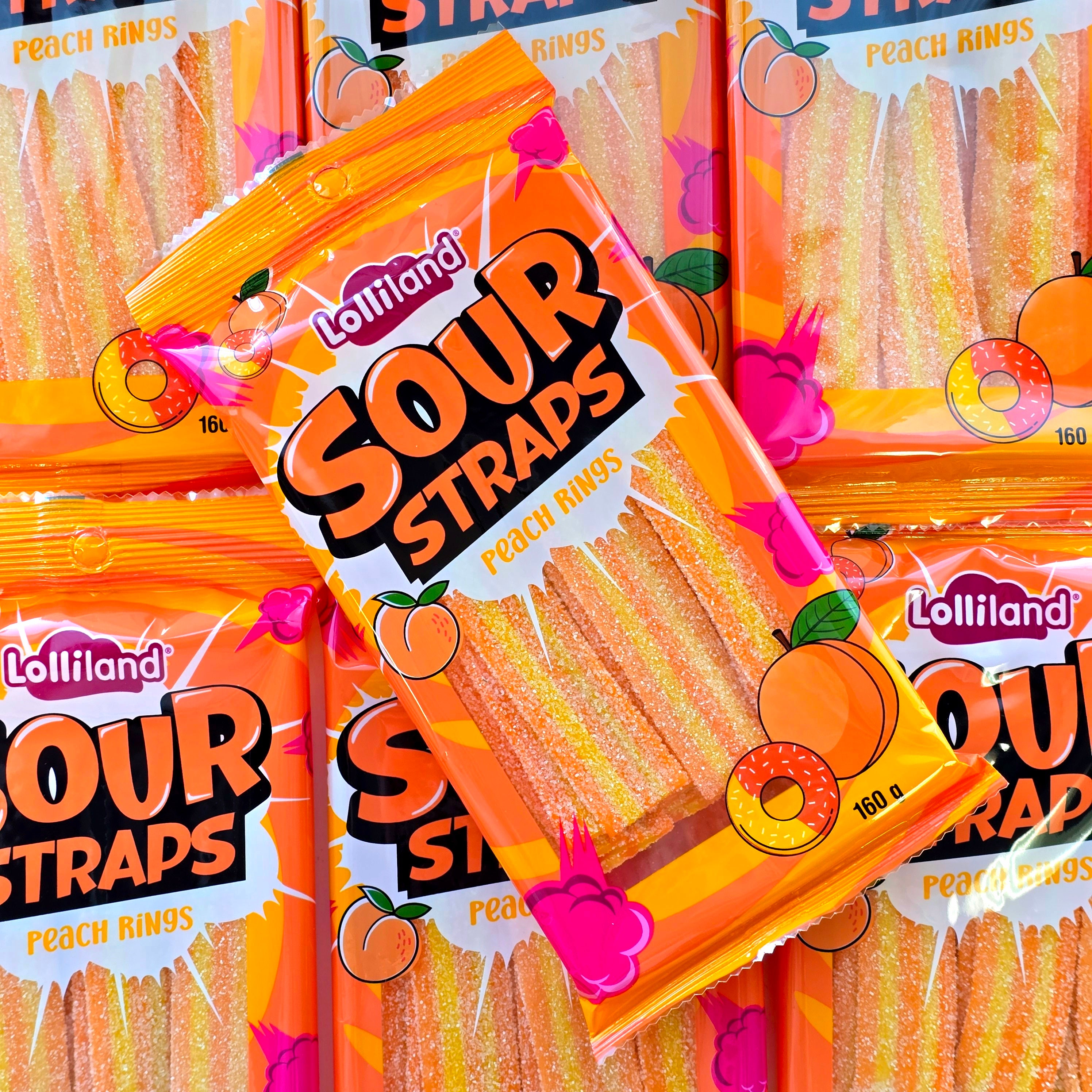 Sour Straps - Peach Rings - Pik n Mix Lollies NZ