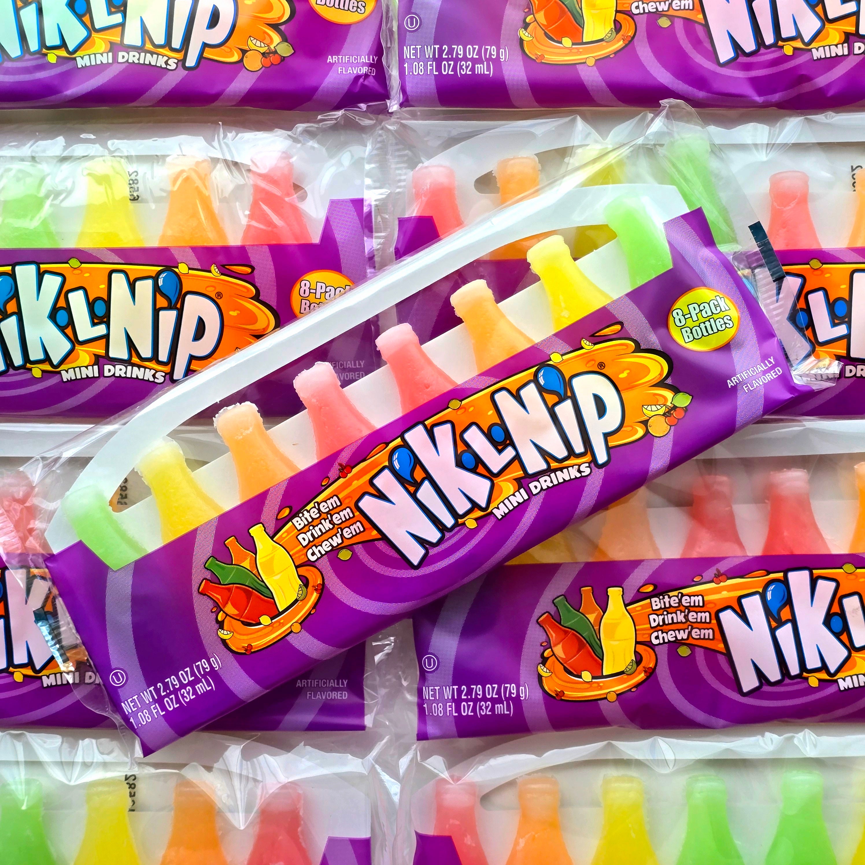 Nik-L-Nips Wax Bottle Candy Drinks - Pik n Mix Lollies NZ