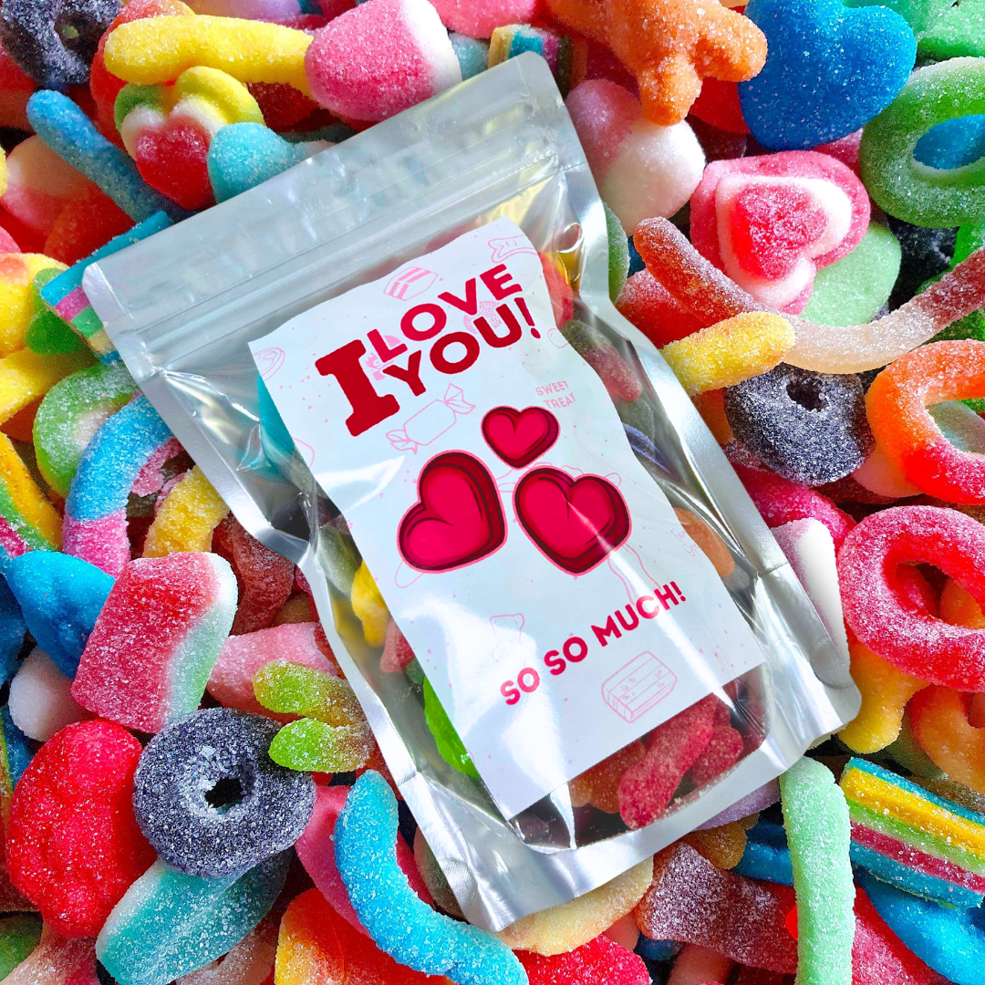 I Love You Lolly Bag - Pik n Mix Lollies NZ