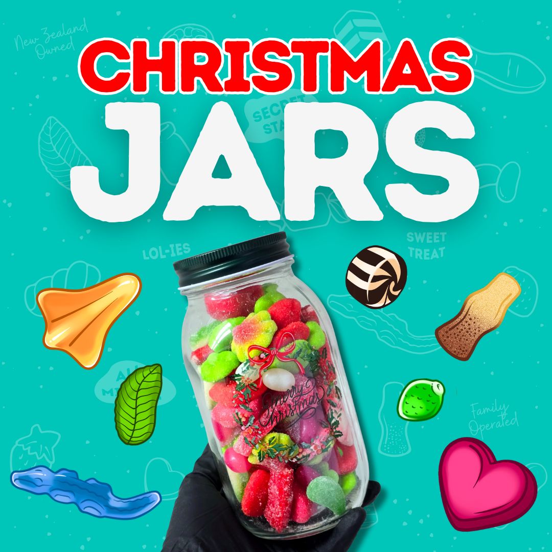 Christmas Wreath Jar with Lollies - Pik n Mix Lollies NZ