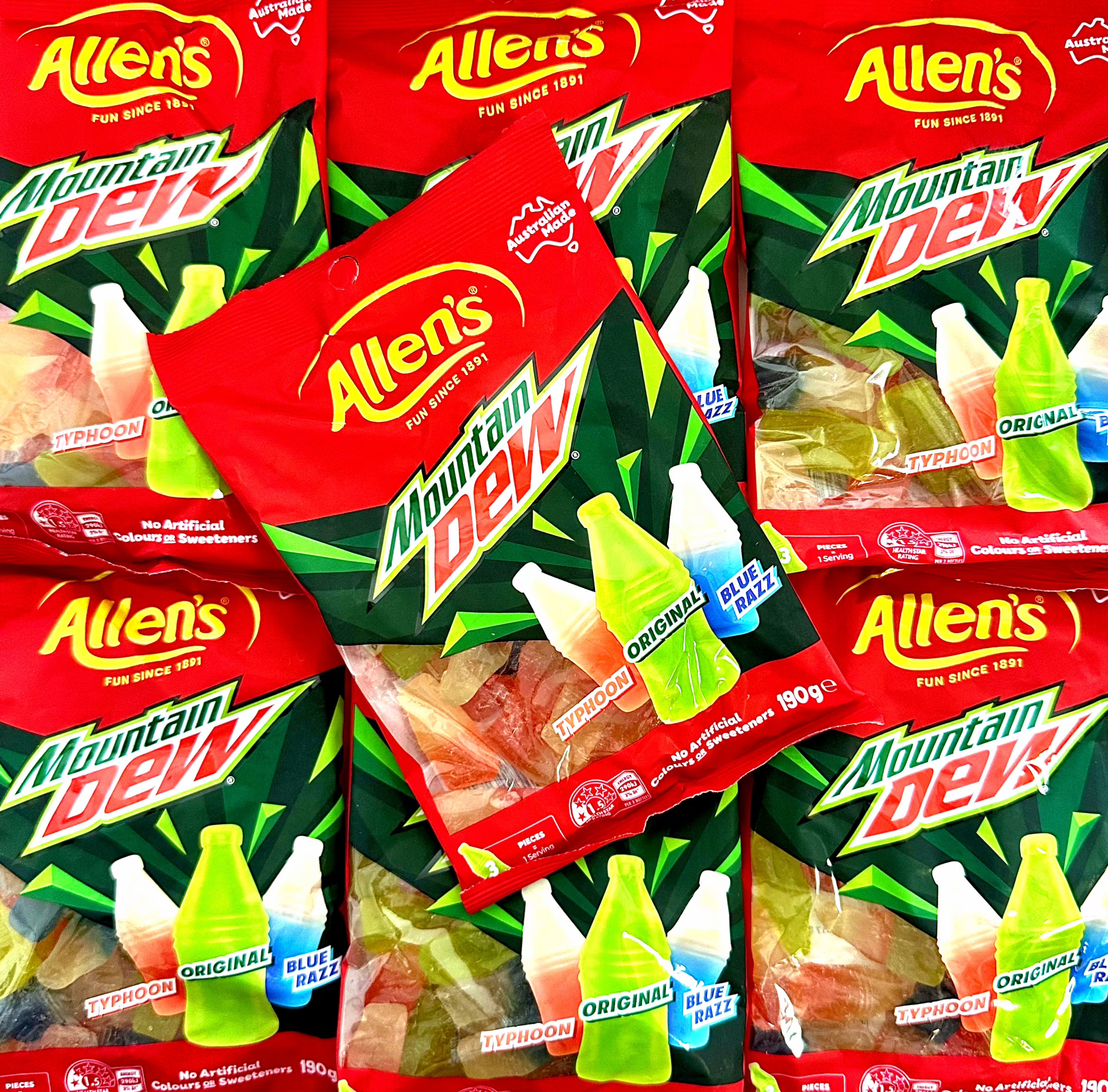 Allen's Mountain Dew Bottles