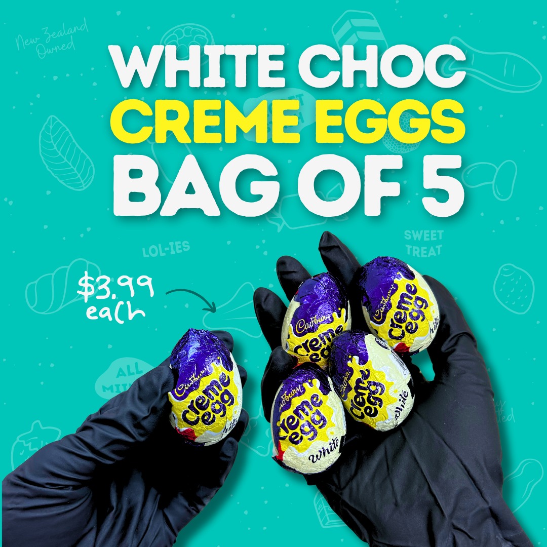 Cadbury White Choc Creme Eggs (Bag of 5) - Damaged - Pik n Mix Lollies NZ