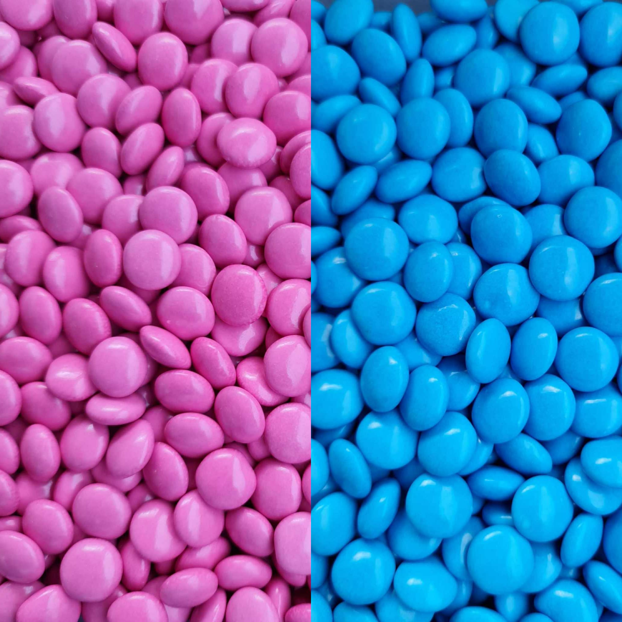 Blue & Pink Choc Button Mix - Clearance