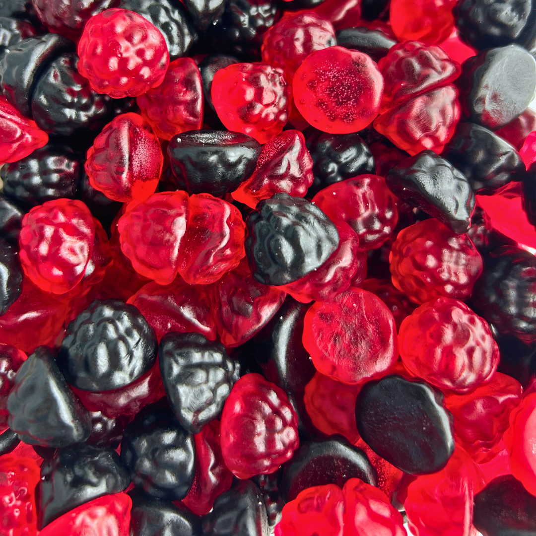 Jelly Blackberries and Raspberries