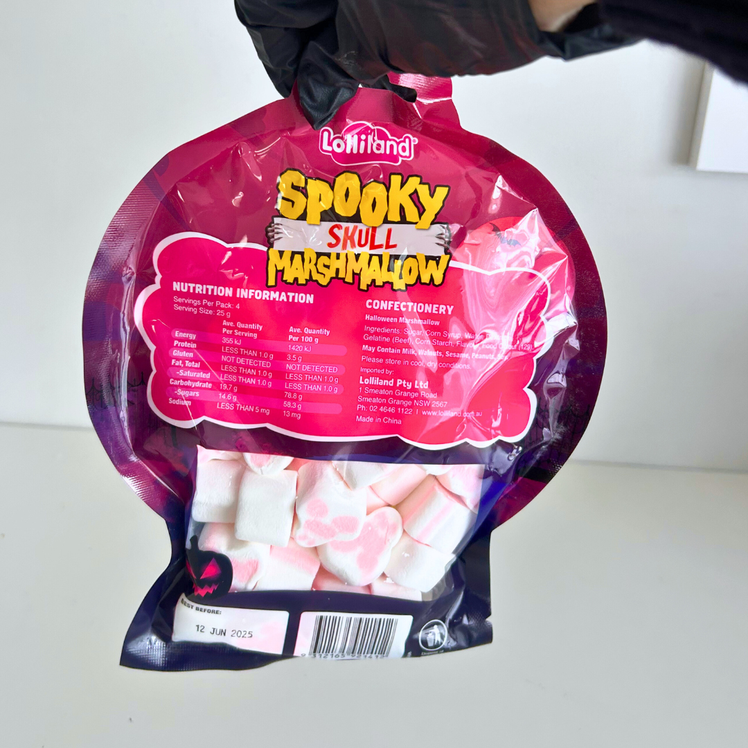 Spooky Skull Marshmallow Bag - Pik n Mix Lollies NZ