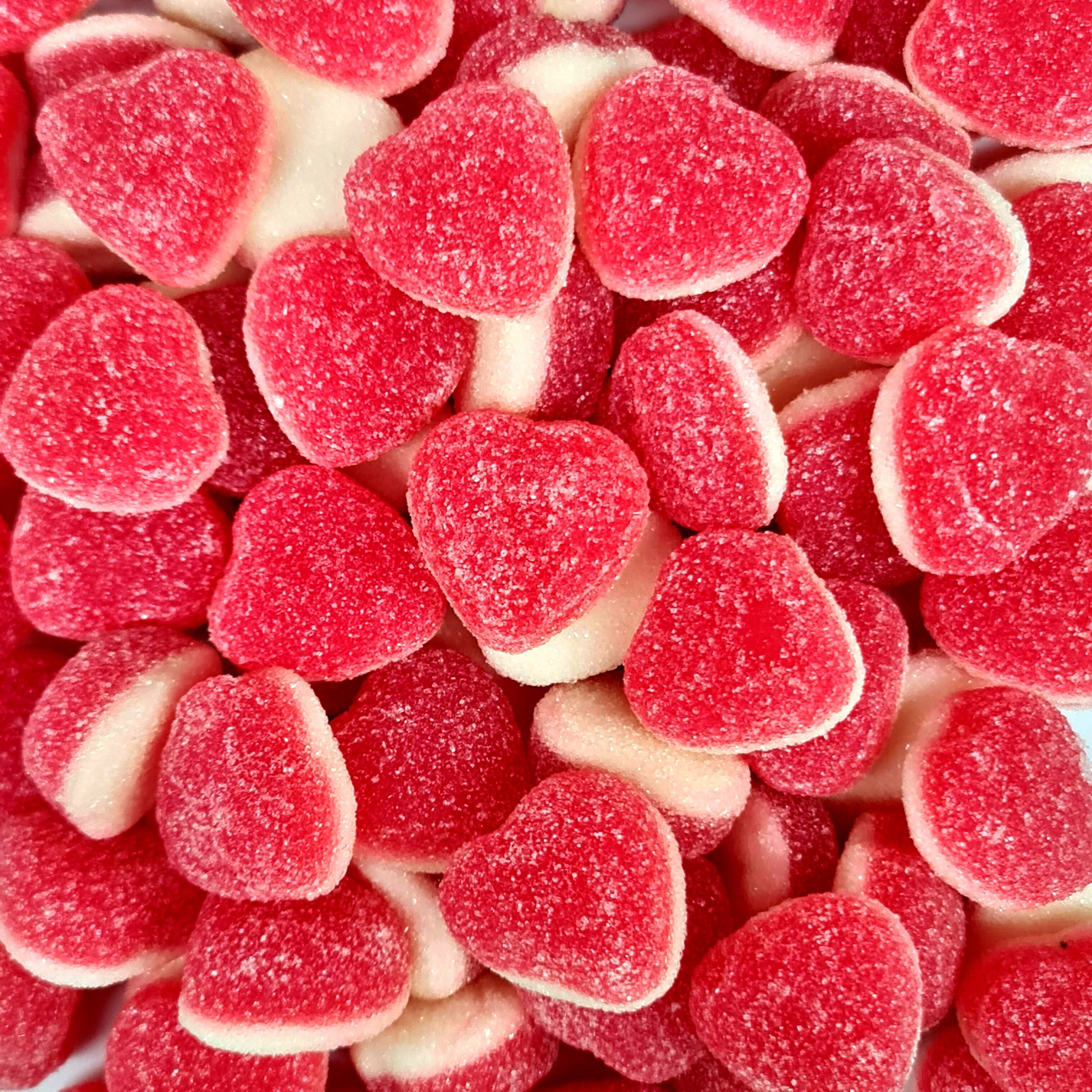 Sugared Filled Strawberry Hearts