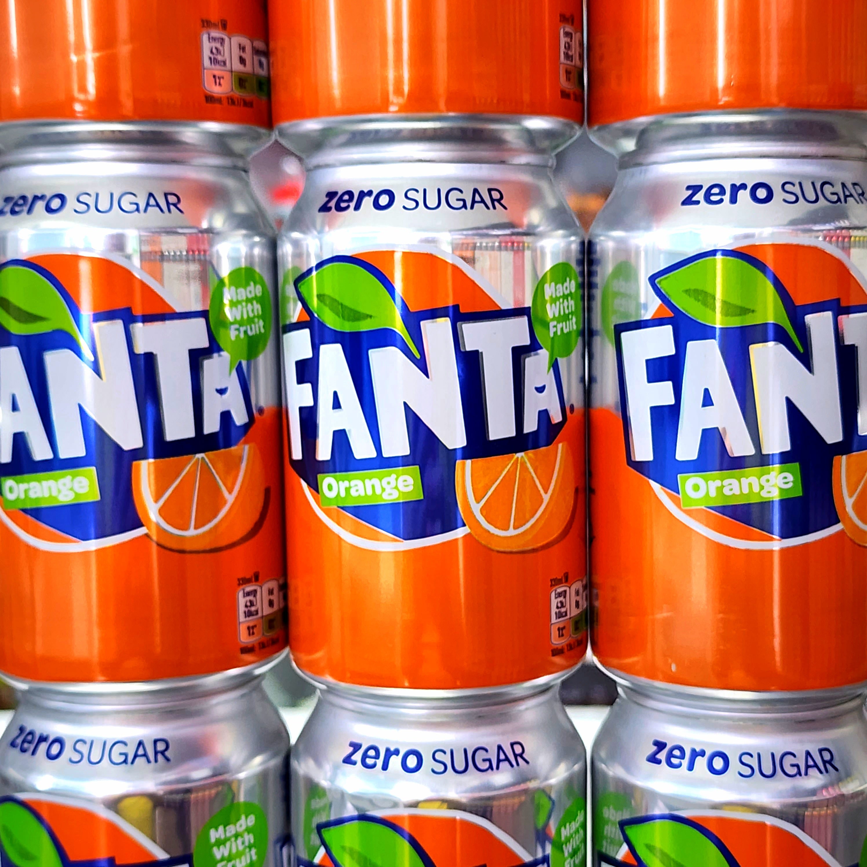 UK Fanta Zero Sugar - 330ml - Pik n Mix Lollies NZ