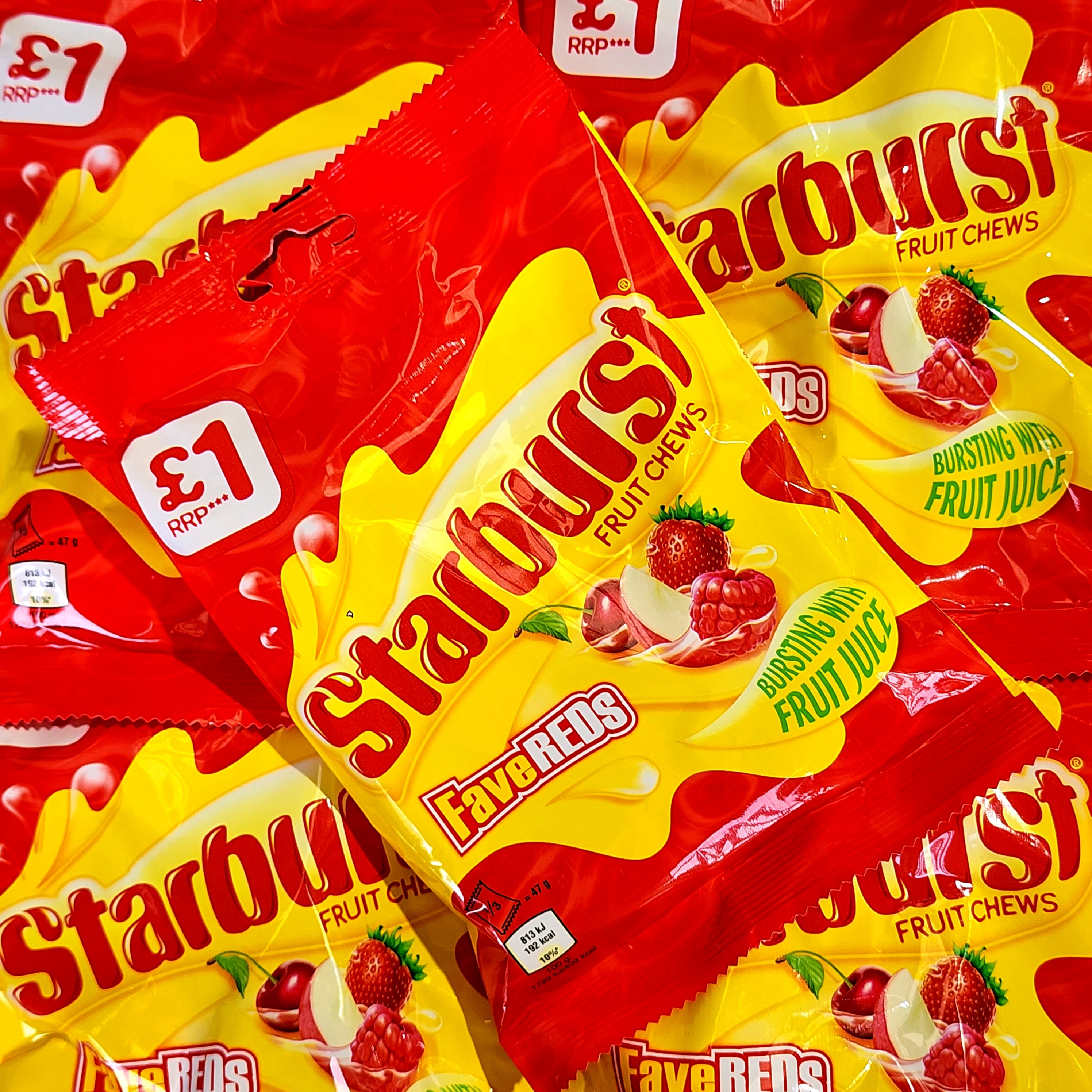 Starburst FaveREDS Fruit Chew Bag - Pik n Mix Lollies NZ