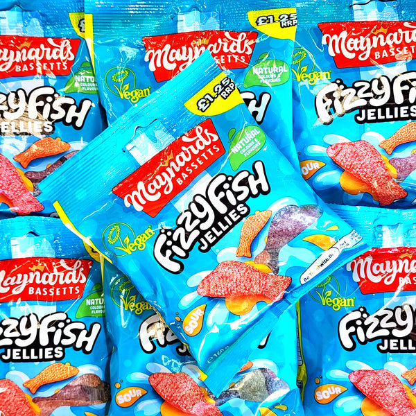 Maynards Bassetts Fizzy Fish Bag - Pik n Mix Lollies NZ