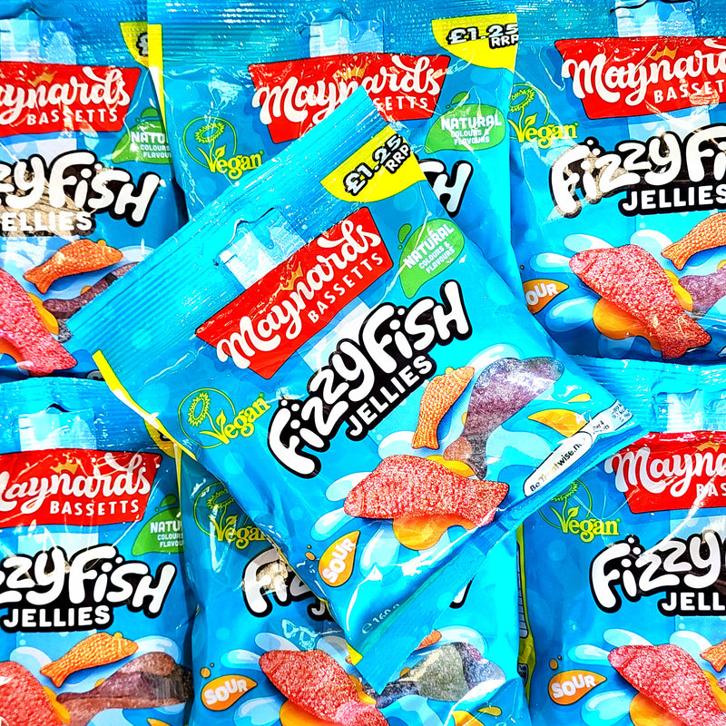 Maynards Bassetts Fizzy Fish Bag - Pik n Mix Lollies NZ
