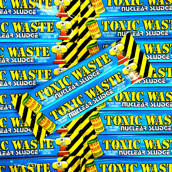 Toxic Waste Nuclear Sludge Blue Raspberry Chew Bar - Pik n Mix Lollies NZ