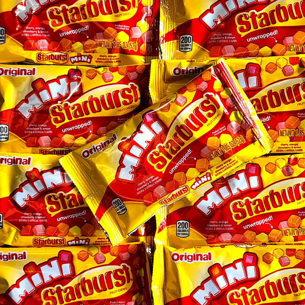 Mini Starburst Originals Unwrapped - Pik n Mix Lollies NZ