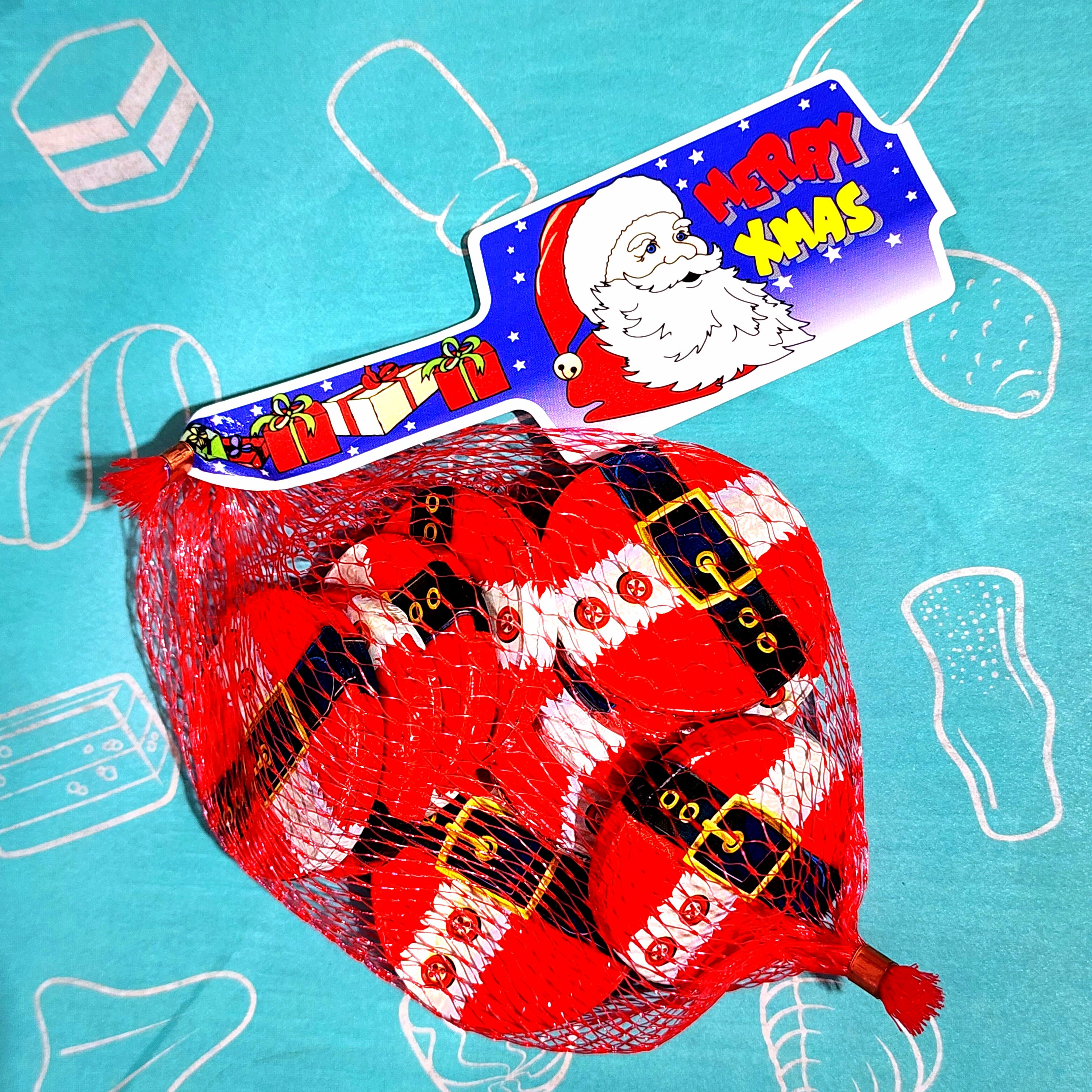 Milk Choc Santa Belt Medalion Bag - Pik n Mix Lollies NZ