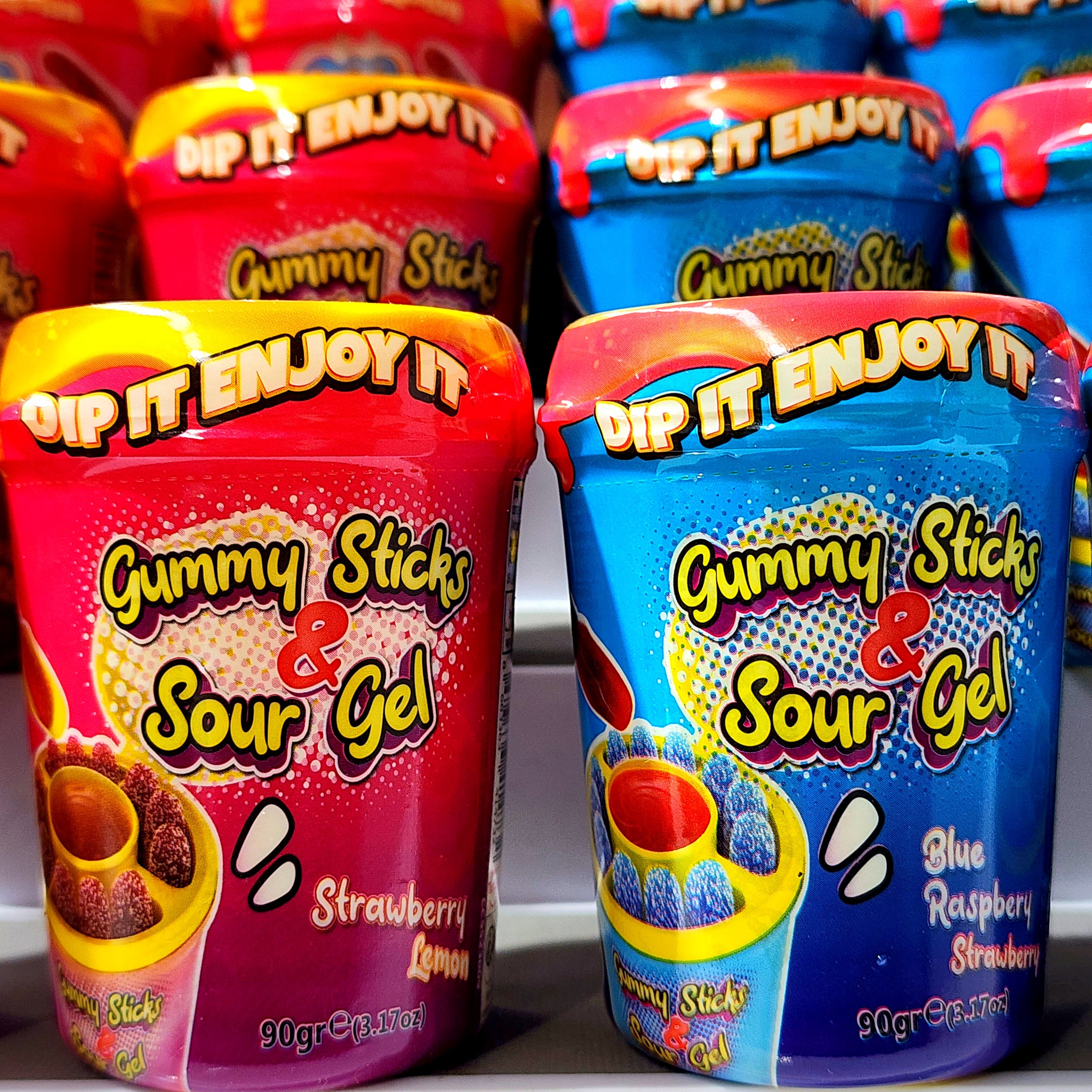 Sugared Gummy Sticks with Sour Gel - Pik n Mix Lollies NZ