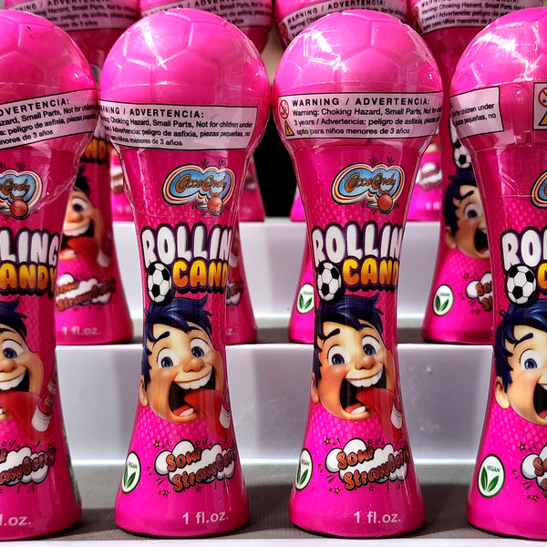 Rolling Ball Candy - Sour Strawberry - Pik n Mix Lollies NZ