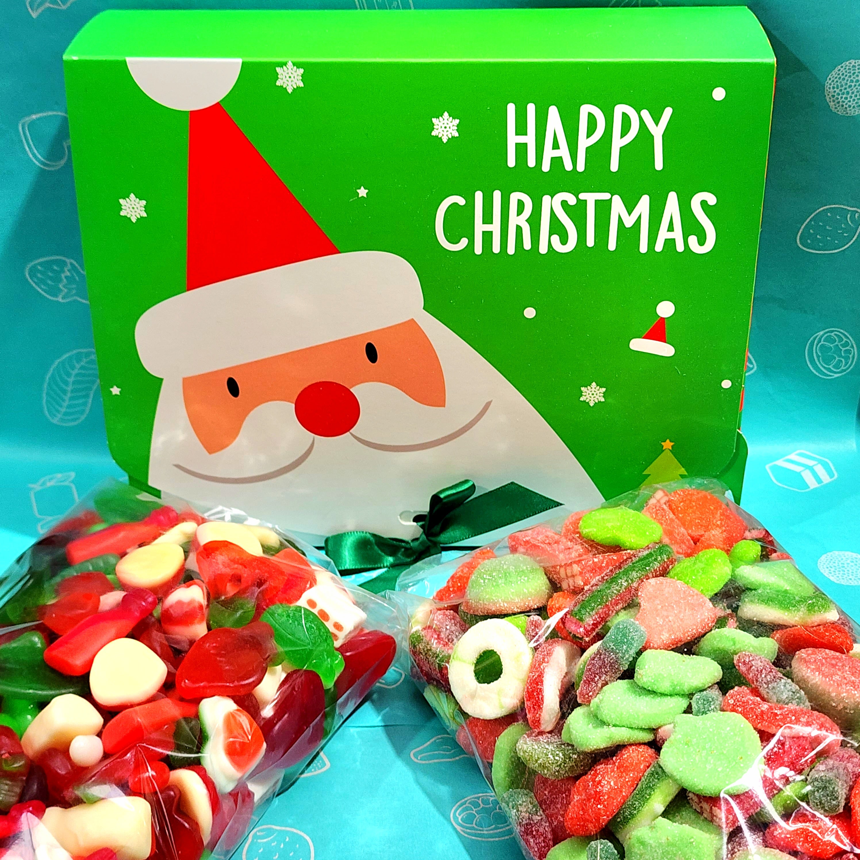 Santa's Green Sweet Box - Pik n Mix Lollies NZ