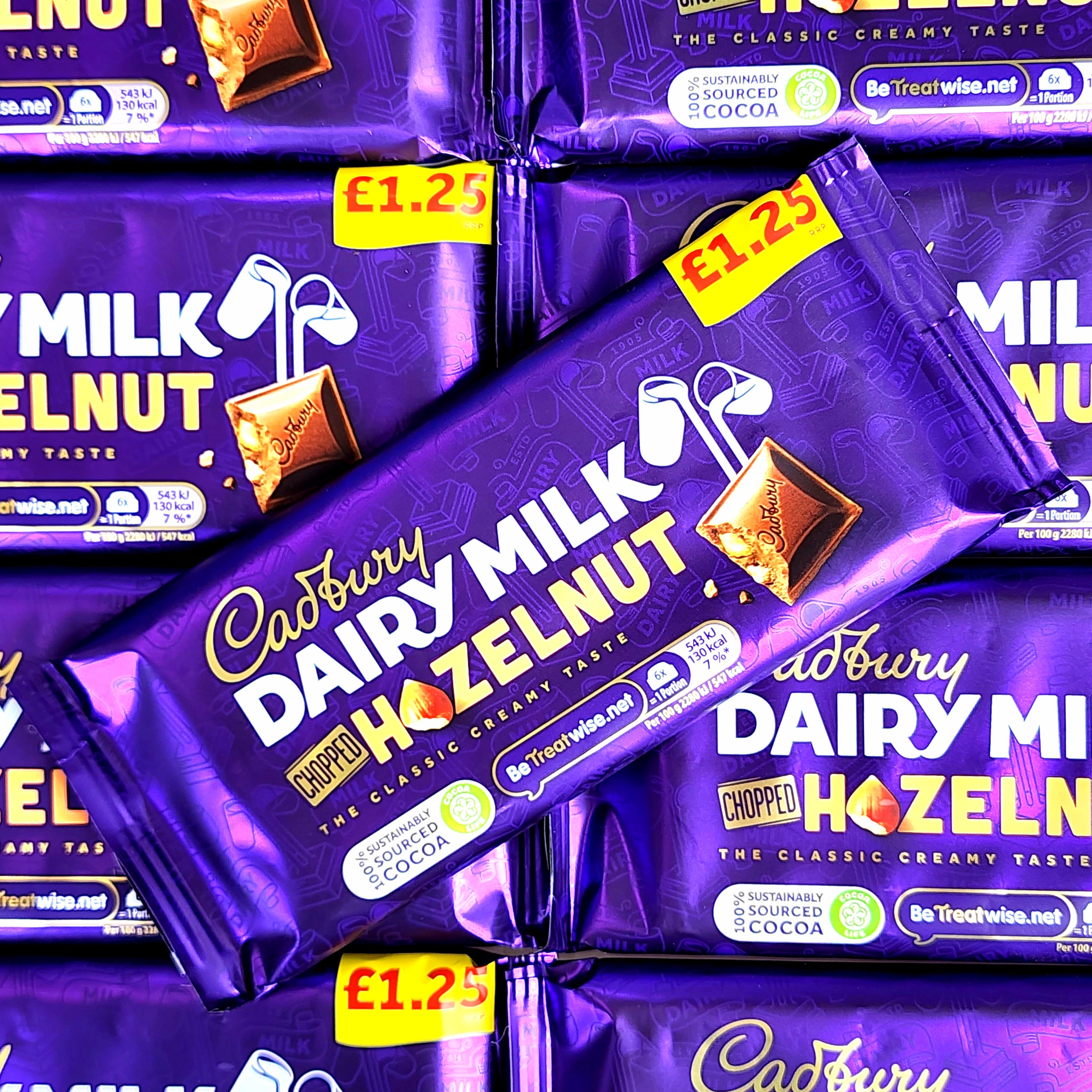 Cadbury Dairy Milk with Chopped Hazelnuts Bar (UK) - Pik n Mix Lollies NZ