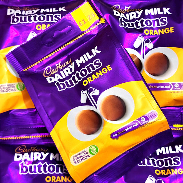 Cadbury Milk Choc Giant Orange Buttons - Pik n Mix Lollies NZ