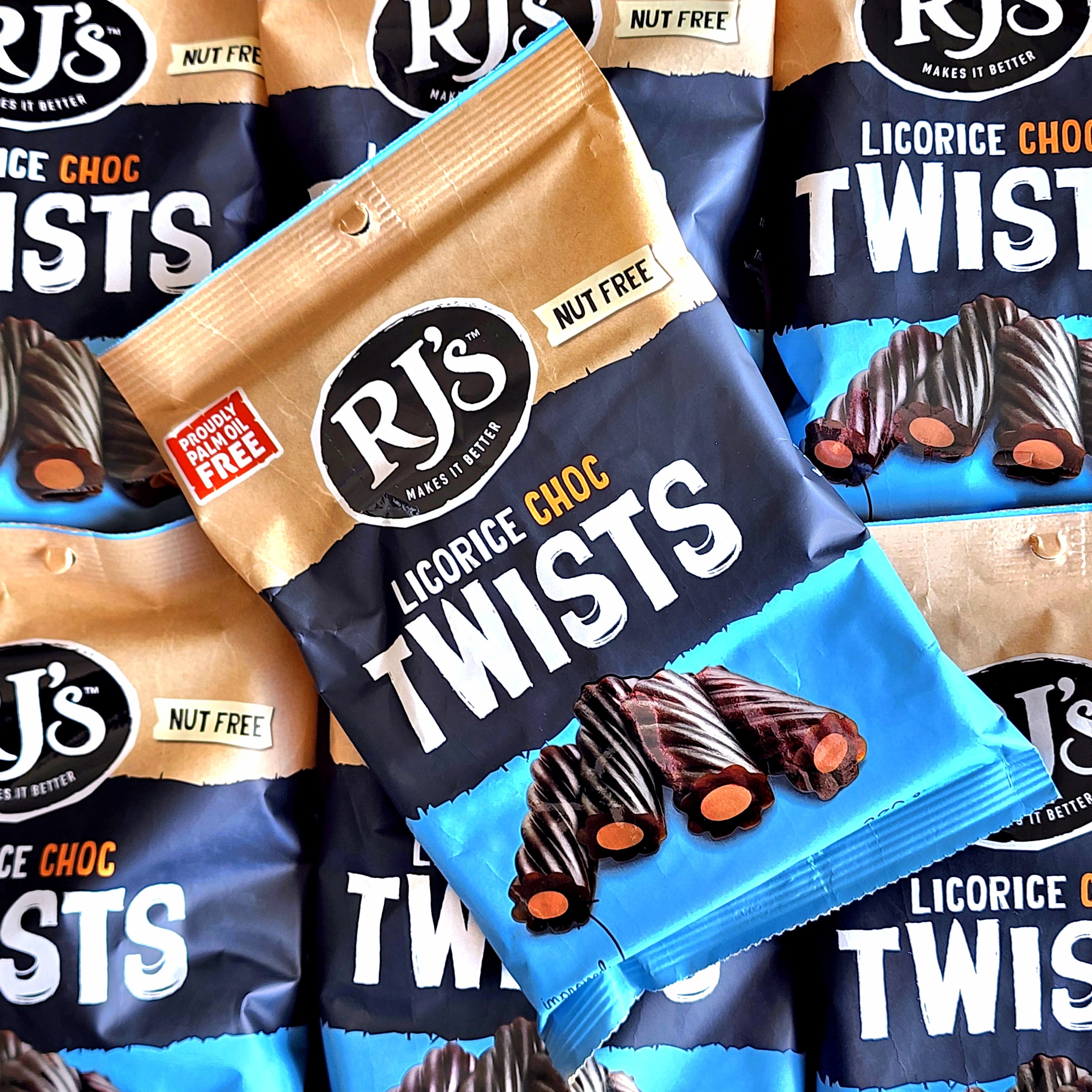 RJ's Licorice Choc Twists Bag - Pik n Mix Lollies NZ