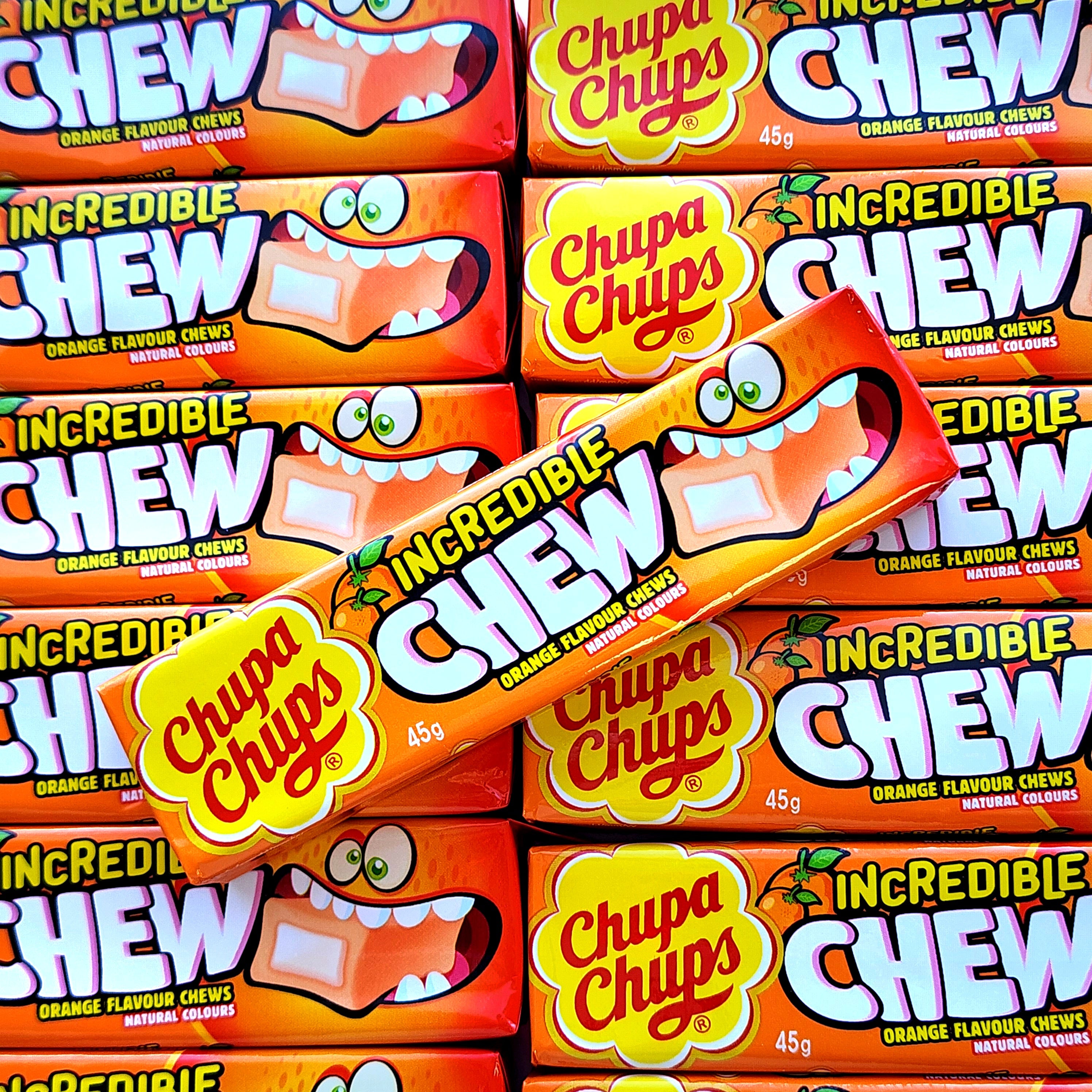 Chupa Chups Incredible Chew - Orange - Pik n Mix Lollies NZ