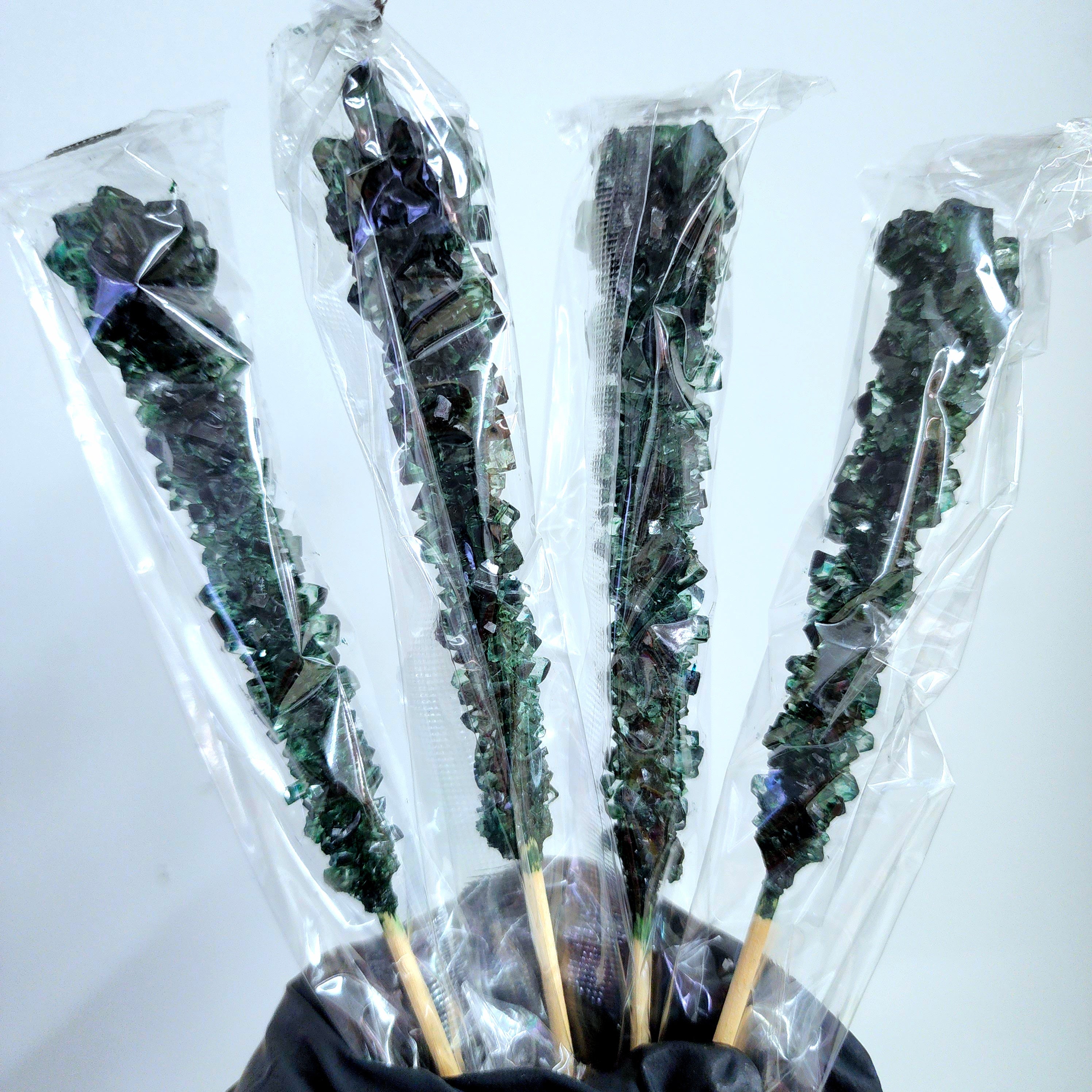 Crystal Rock Candy Sticks - Black - Pik n Mix Lollies NZ