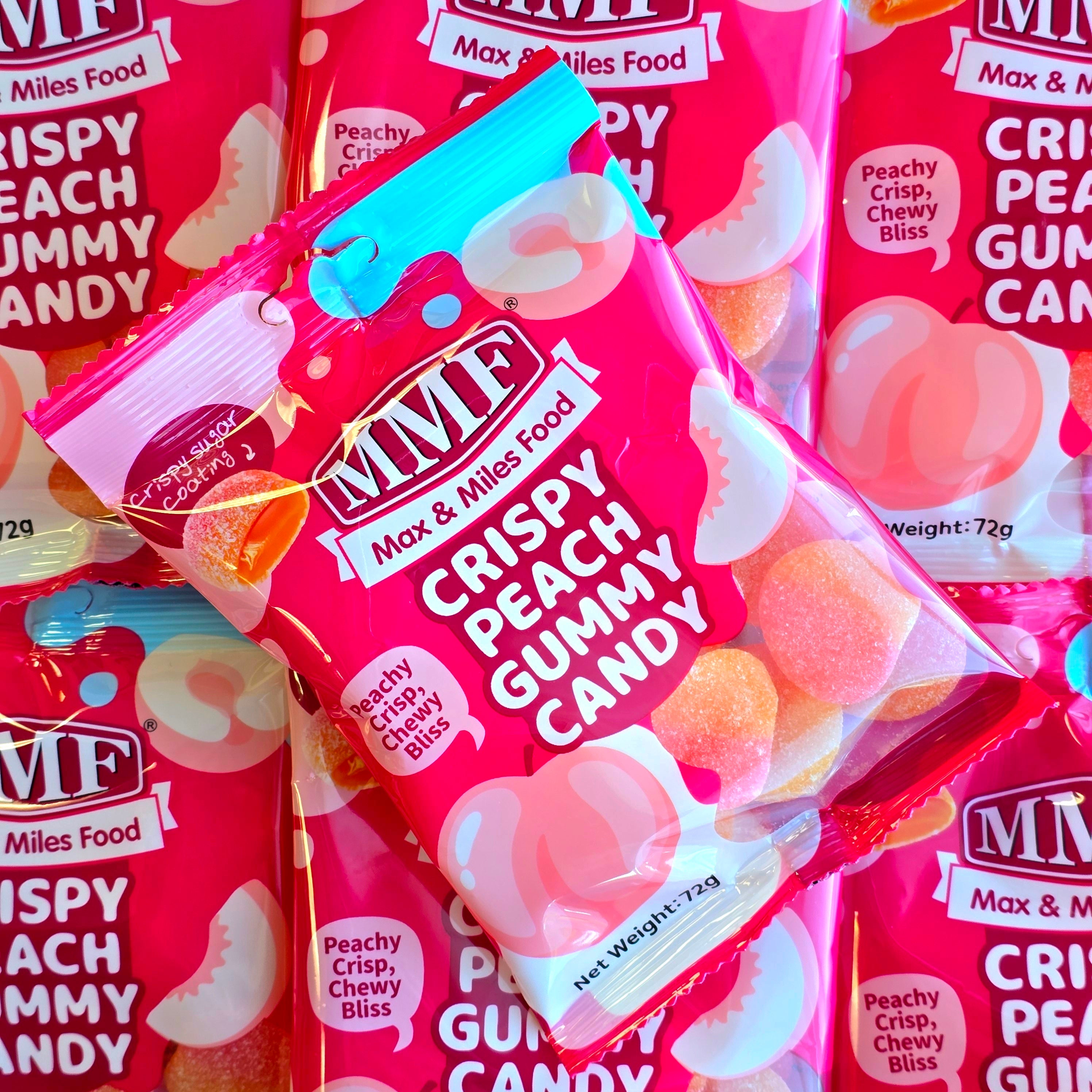 Crispy Gummy Peach Candy Bag