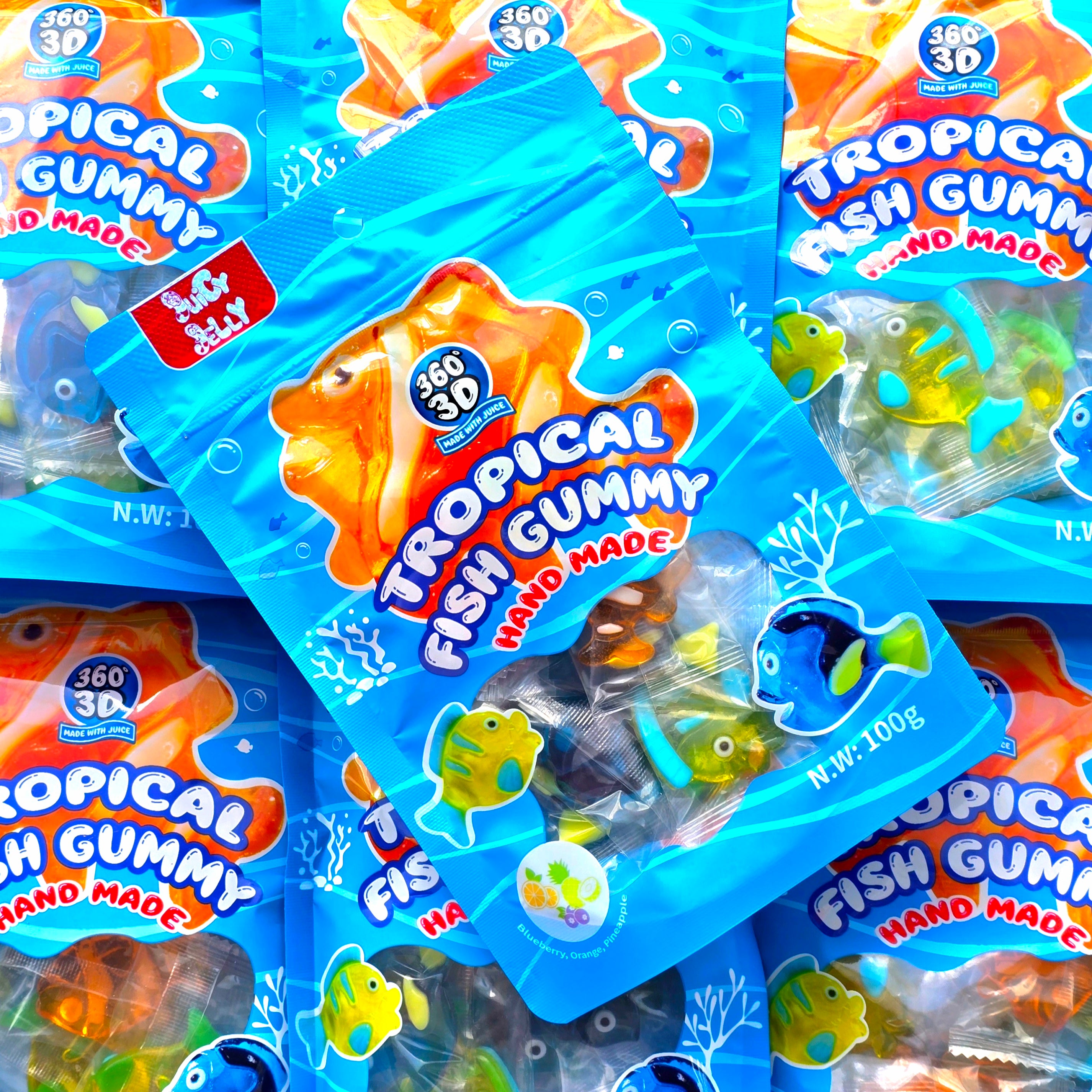 3D Tropical Fish Gummy Bag