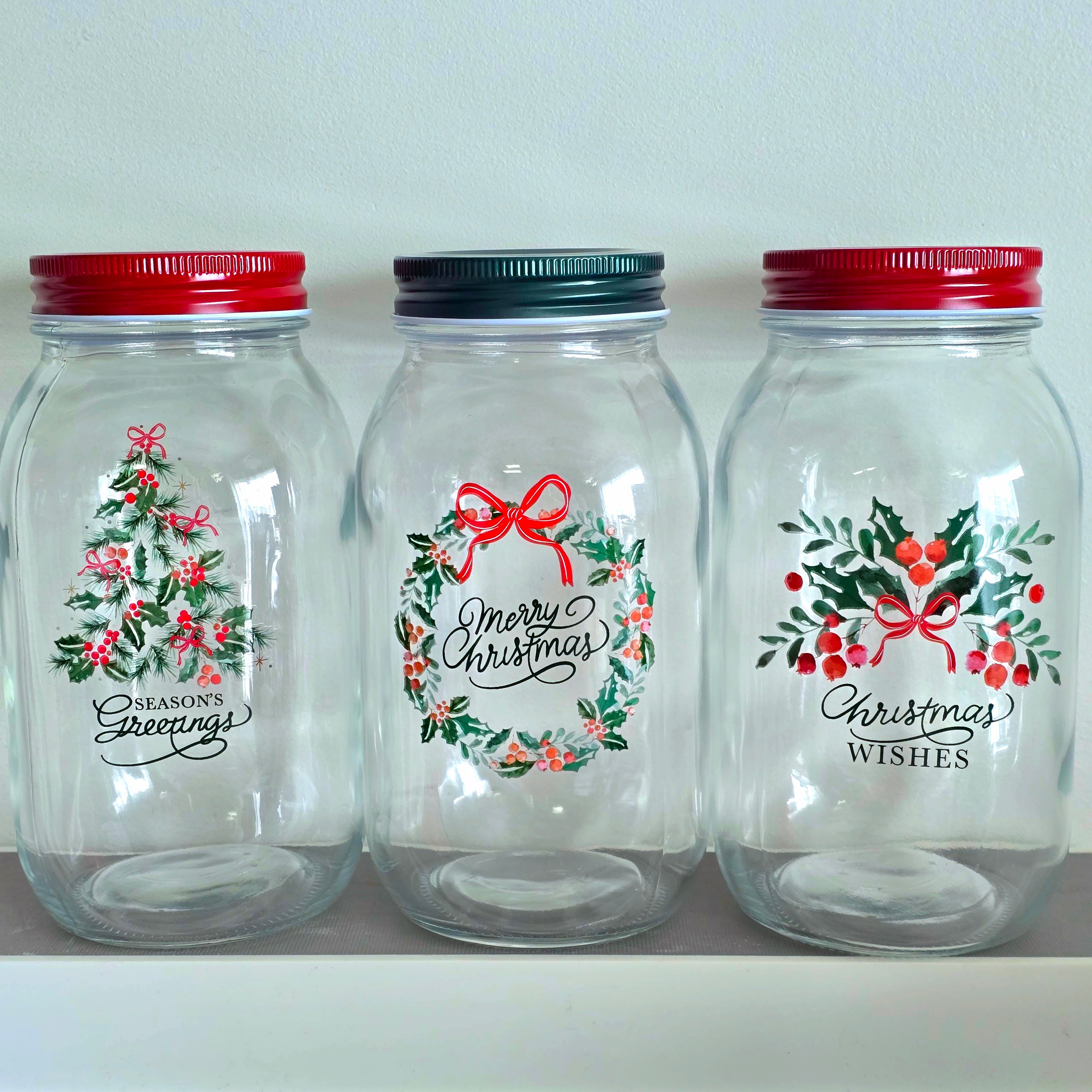 Christmas Wreath Jar with Lollies - Pik n Mix Lollies NZ