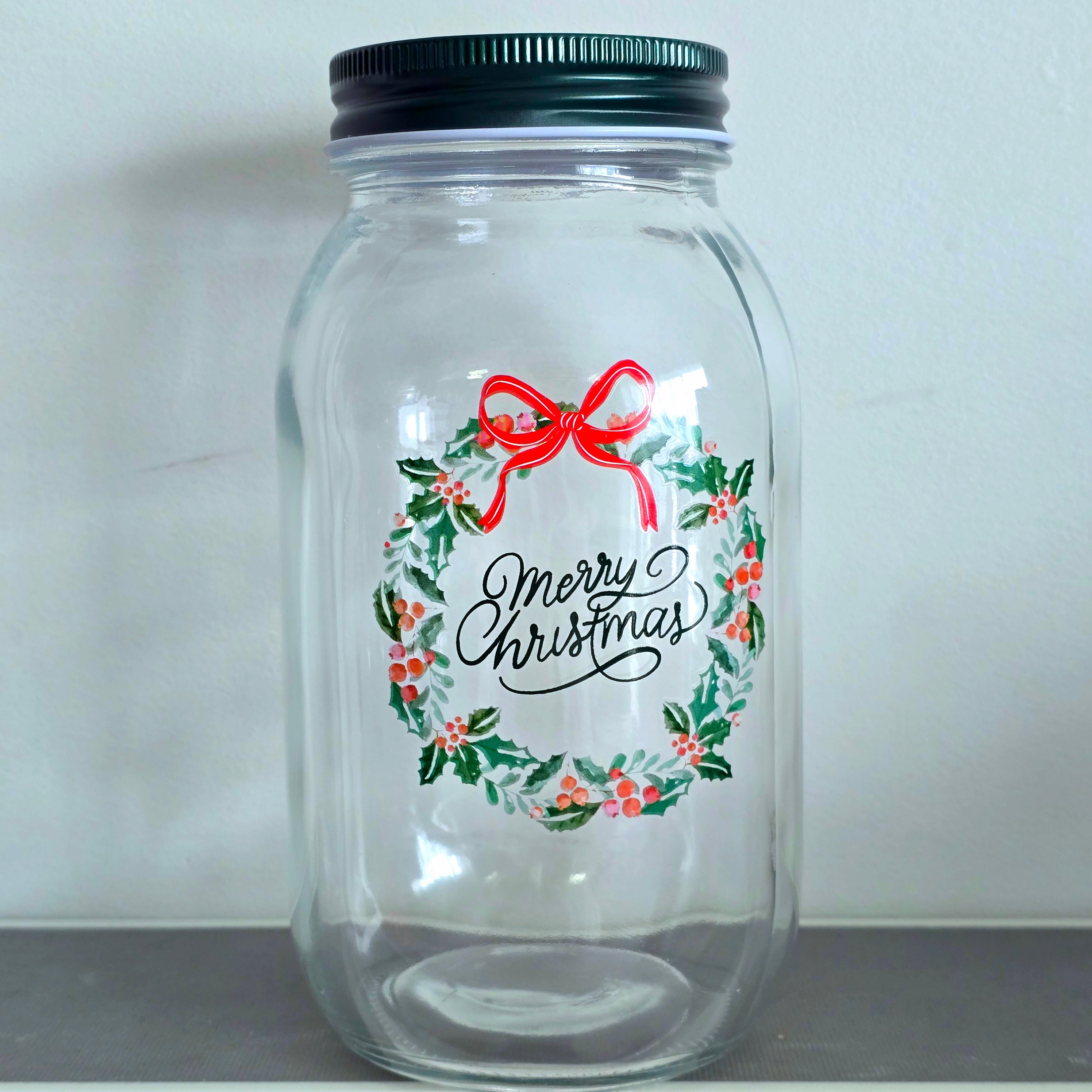 Christmas Wreath Jar with Lollies - Pik n Mix Lollies NZ