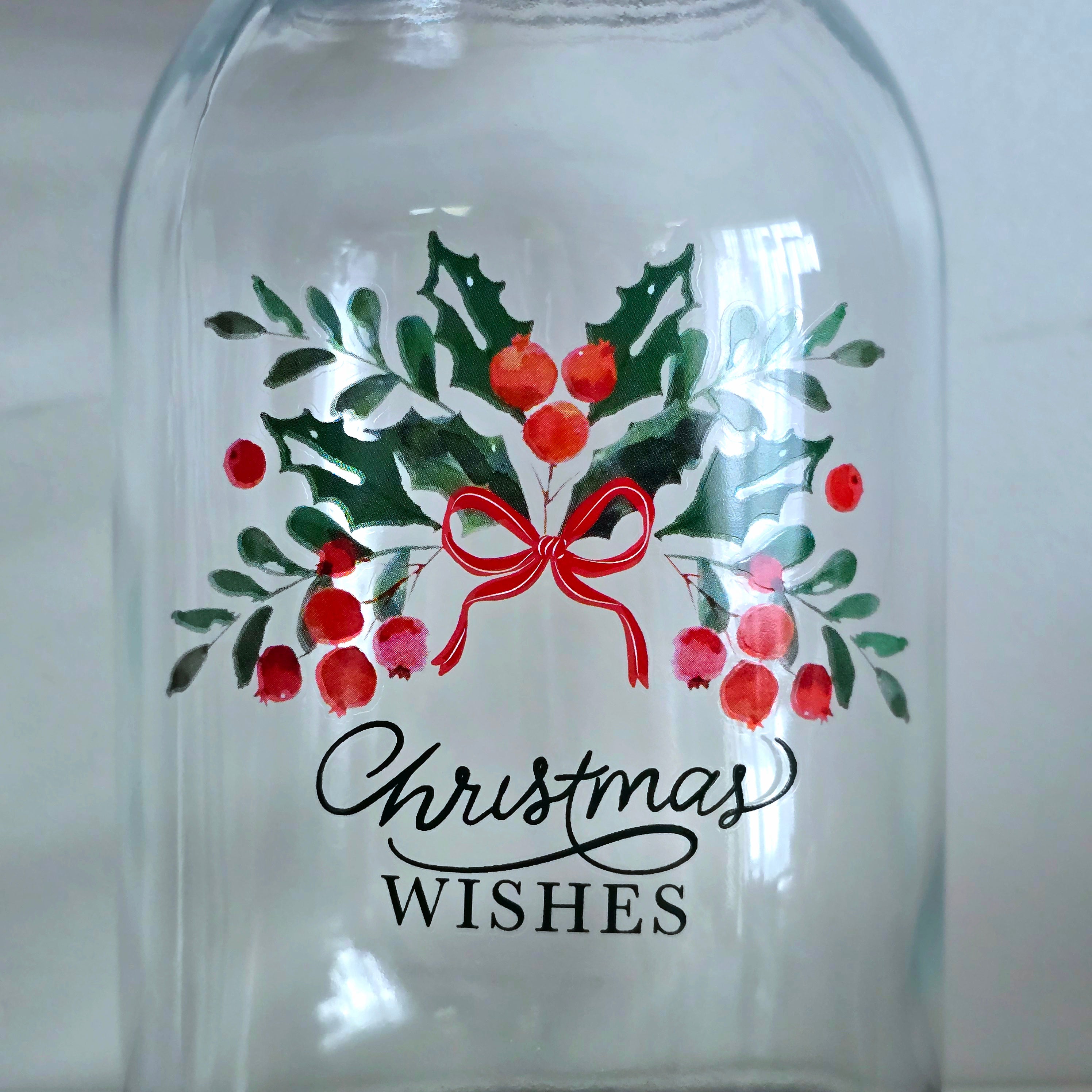 Christmas Holly Jar with Lollies - Pik n Mix Lollies NZ