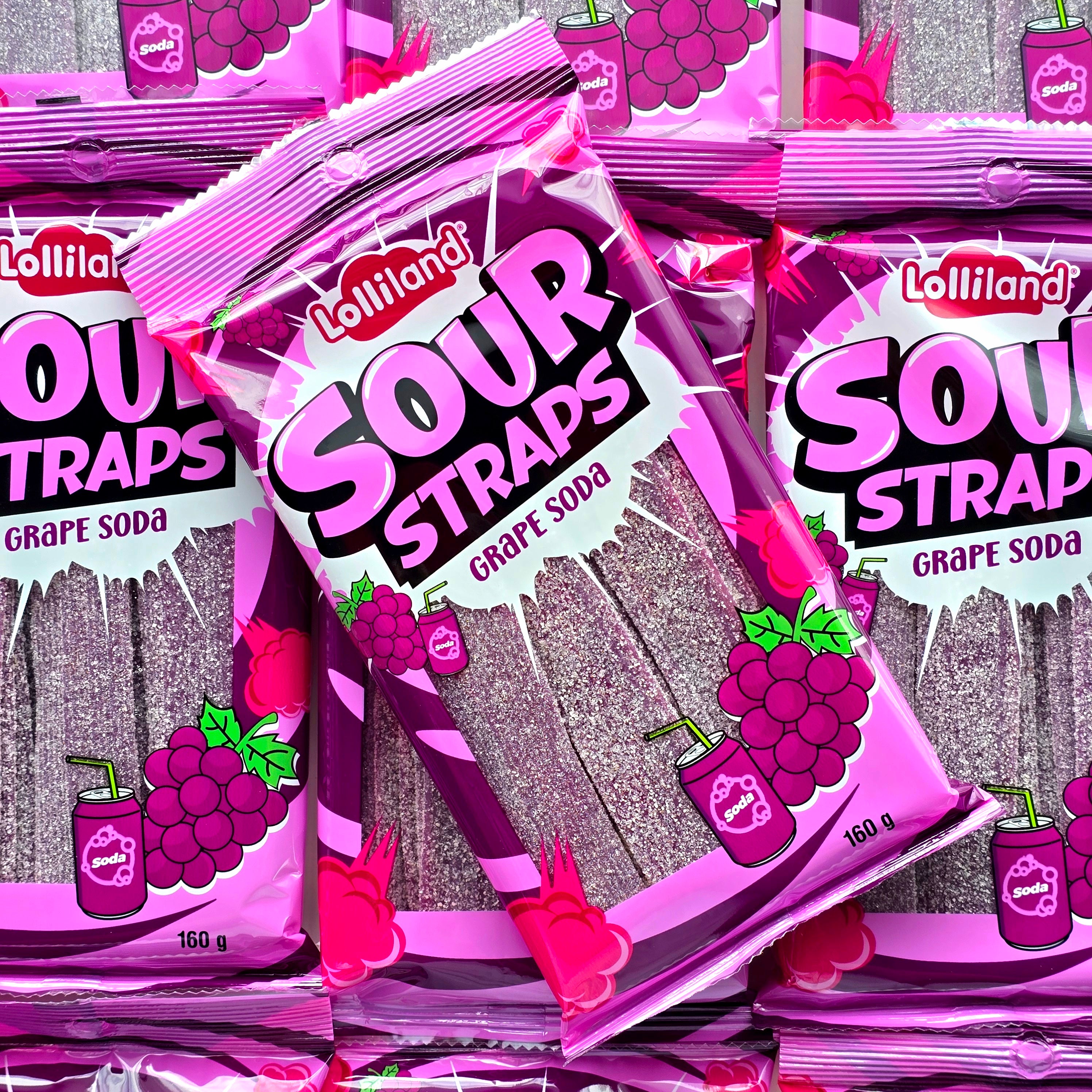 Sour Straps - Grape Soda - Pik n Mix Lollies NZ