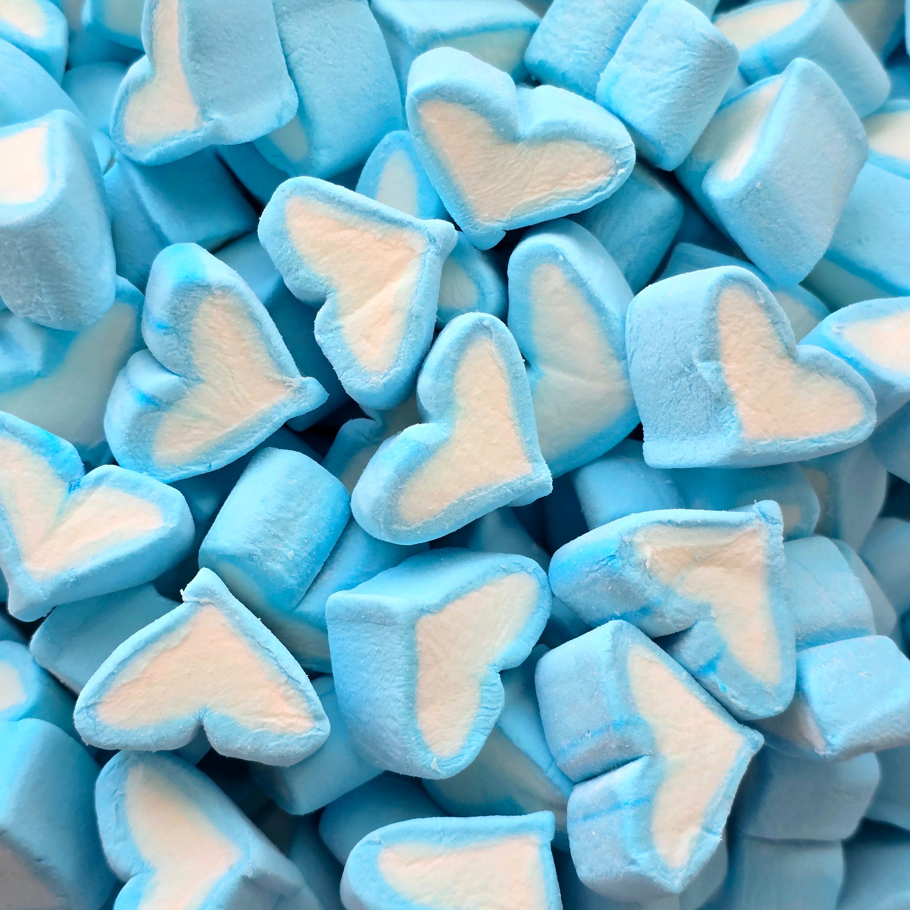 Blue Marshmallow Hearts - Pik n Mix Lollies NZ