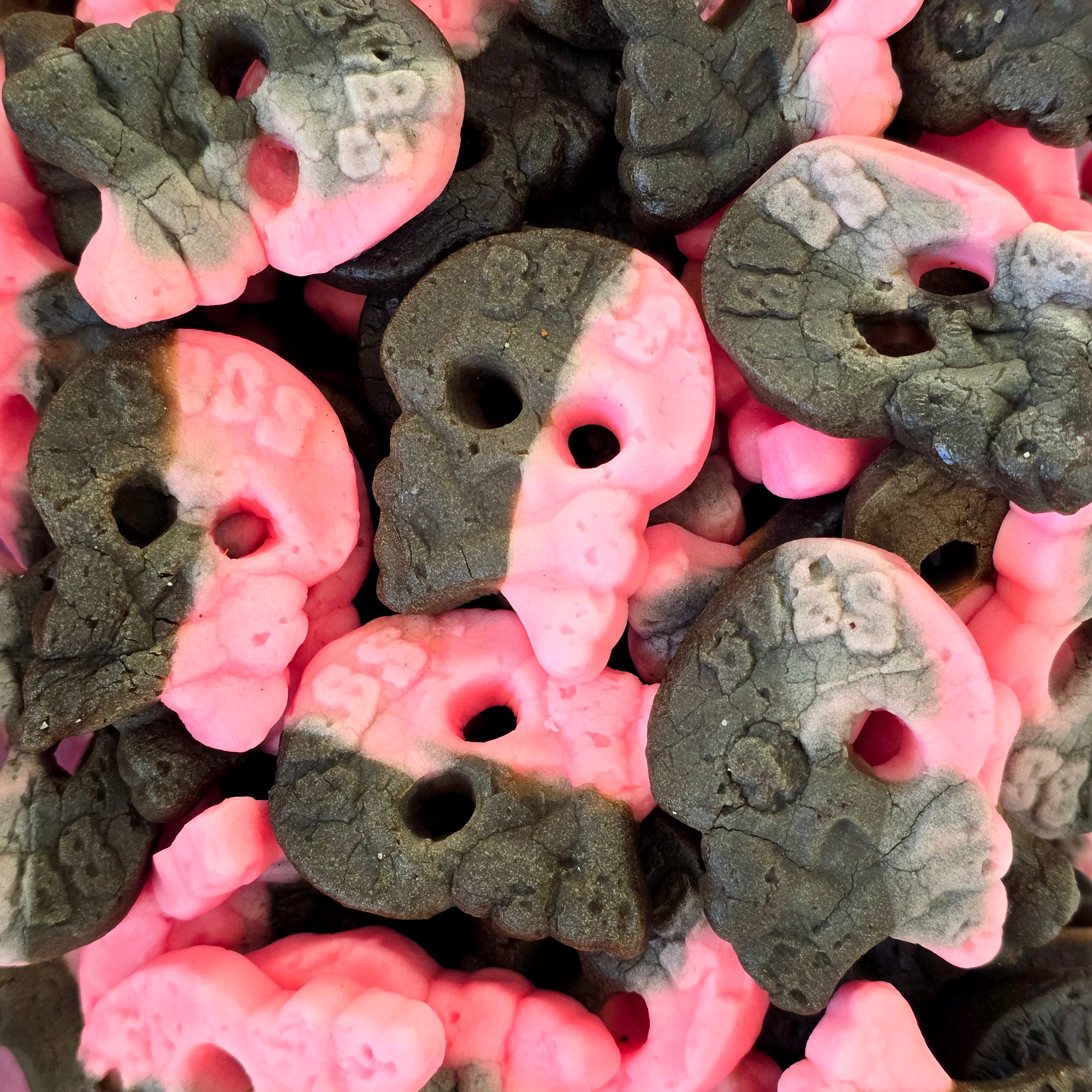 Bubs Raspberry Licorice Skulls