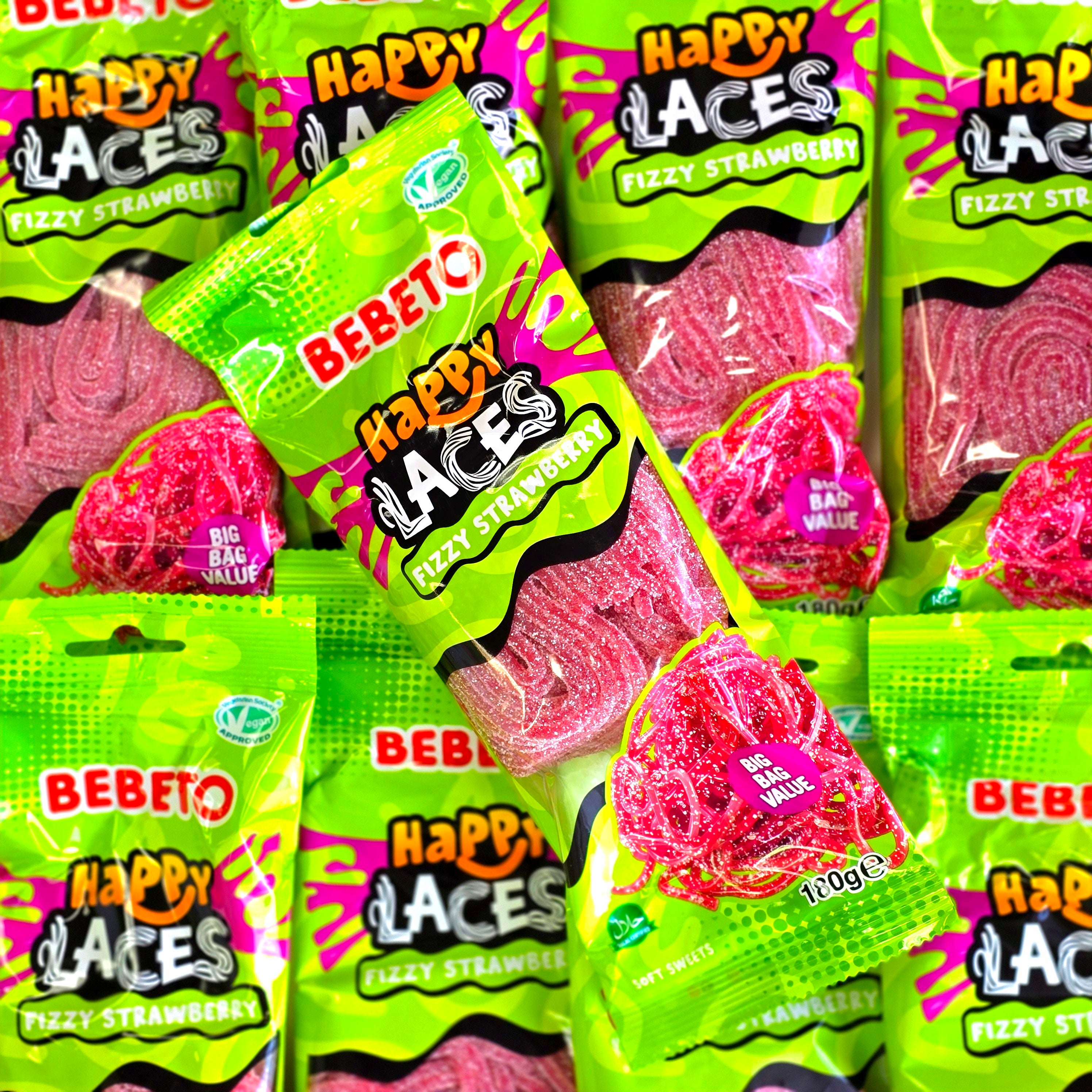 Bebeto Fizzy Strawberry Laces