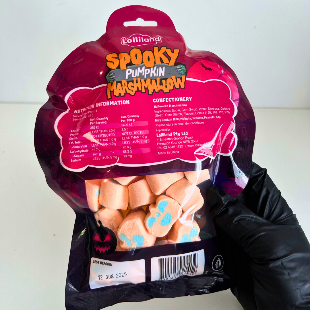 Spooky Pumpkin Marshmallow Bag - Pik n Mix Lollies NZ