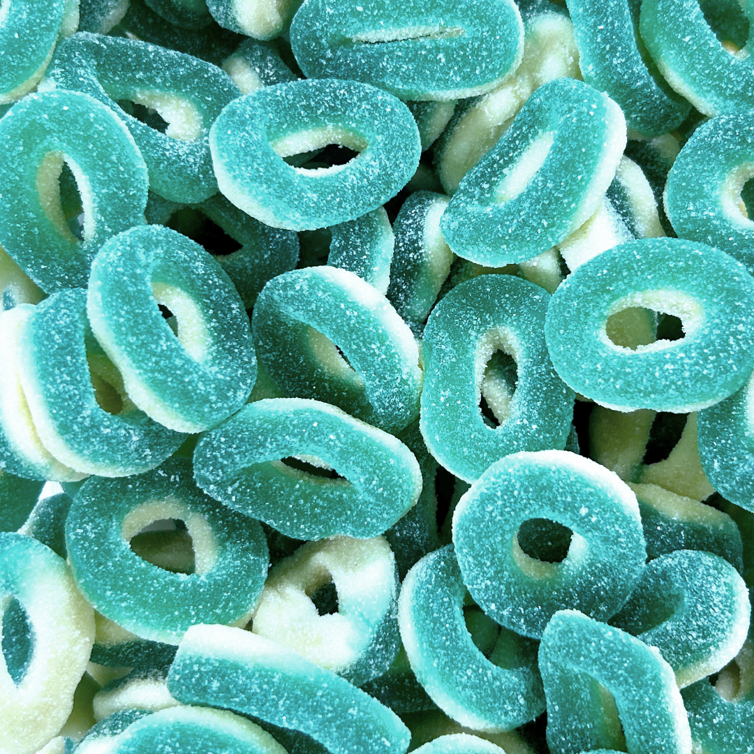 Sour Blue Raspberry Rings
