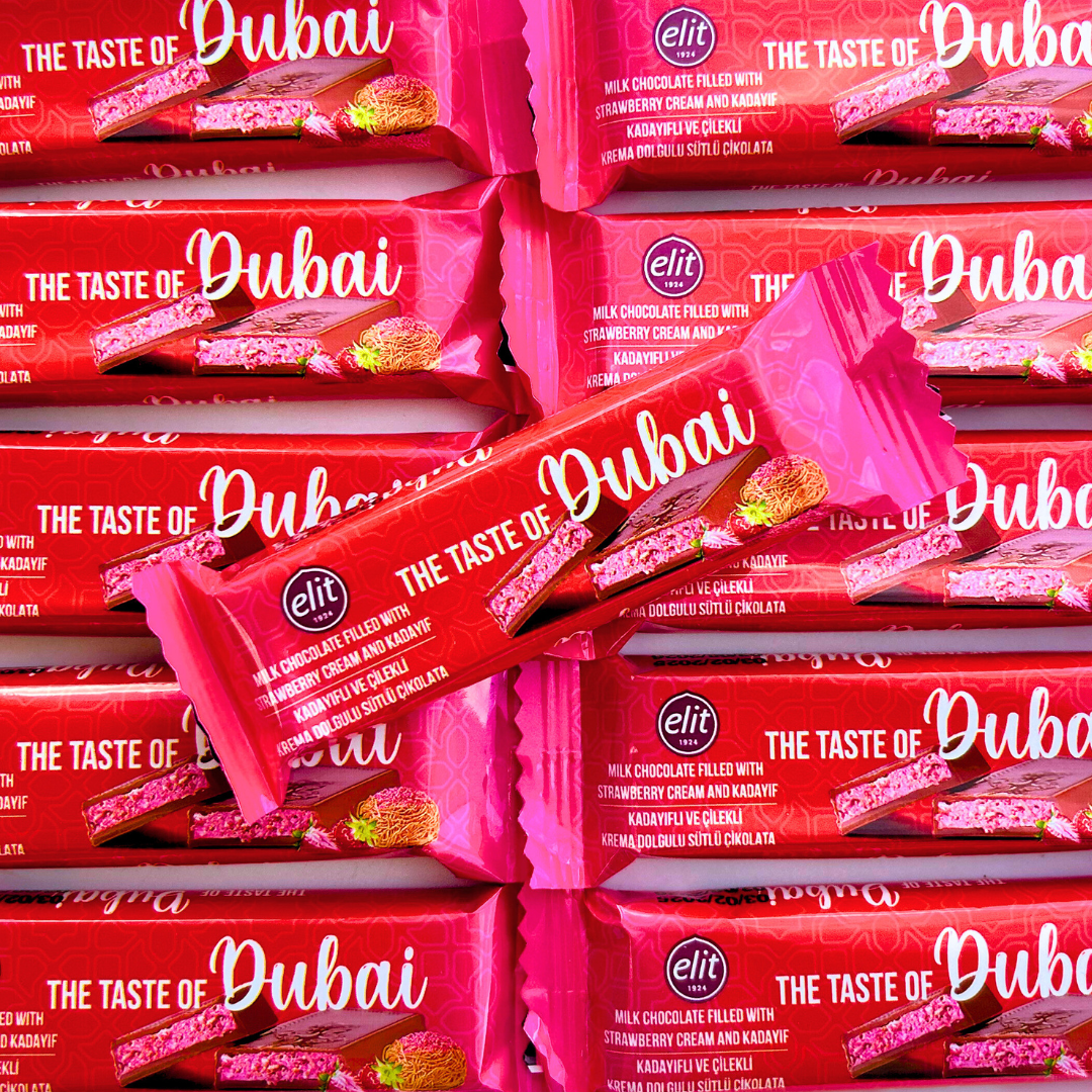 The Taste Of Dubai Chocolate - Strawberry - Pik n Mix Lollies NZ