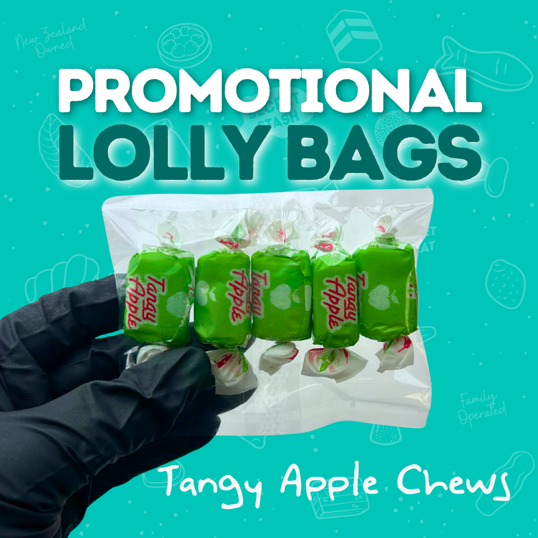 Promotional Lolly Bags - Tangy Apple Chews