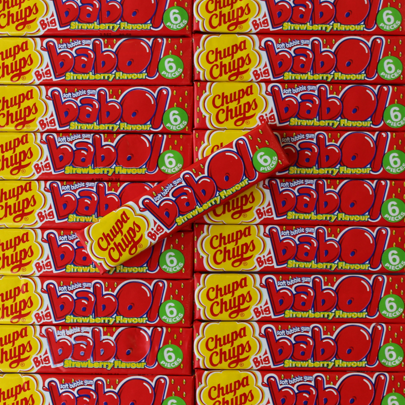 Chupa Chups Babol Bubble Gum - Strawberry - Pik n Mix Lollies NZ