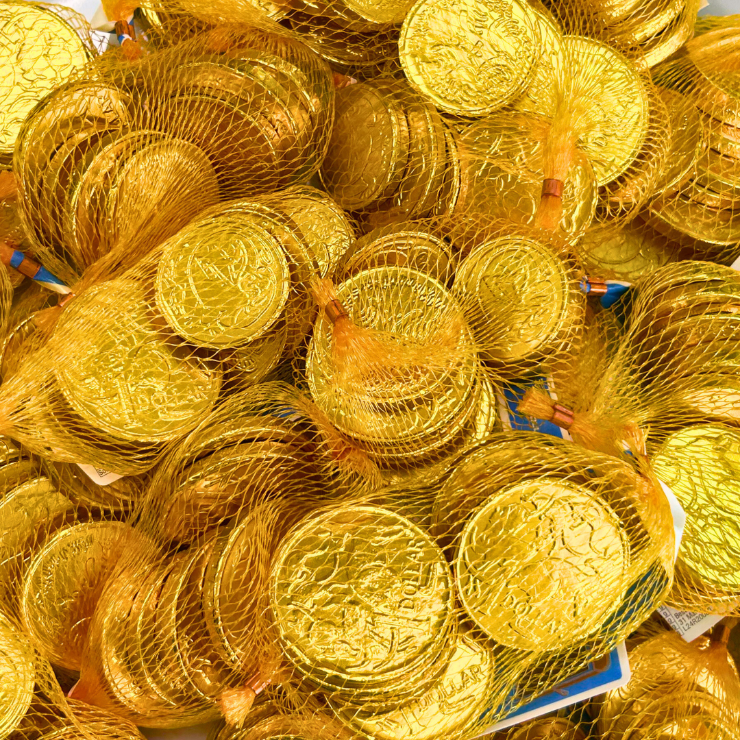 Chocolate Coin Bag - Gold - Pik n Mix Lollies NZ