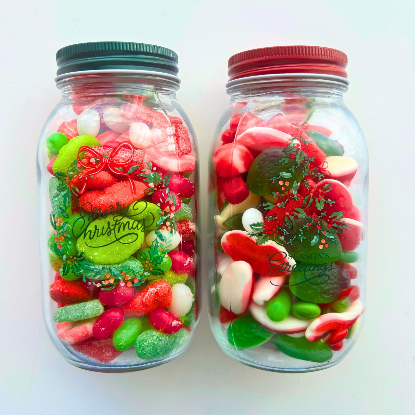 Christmas Wreath Jar with Lollies - Pik n Mix Lollies NZ