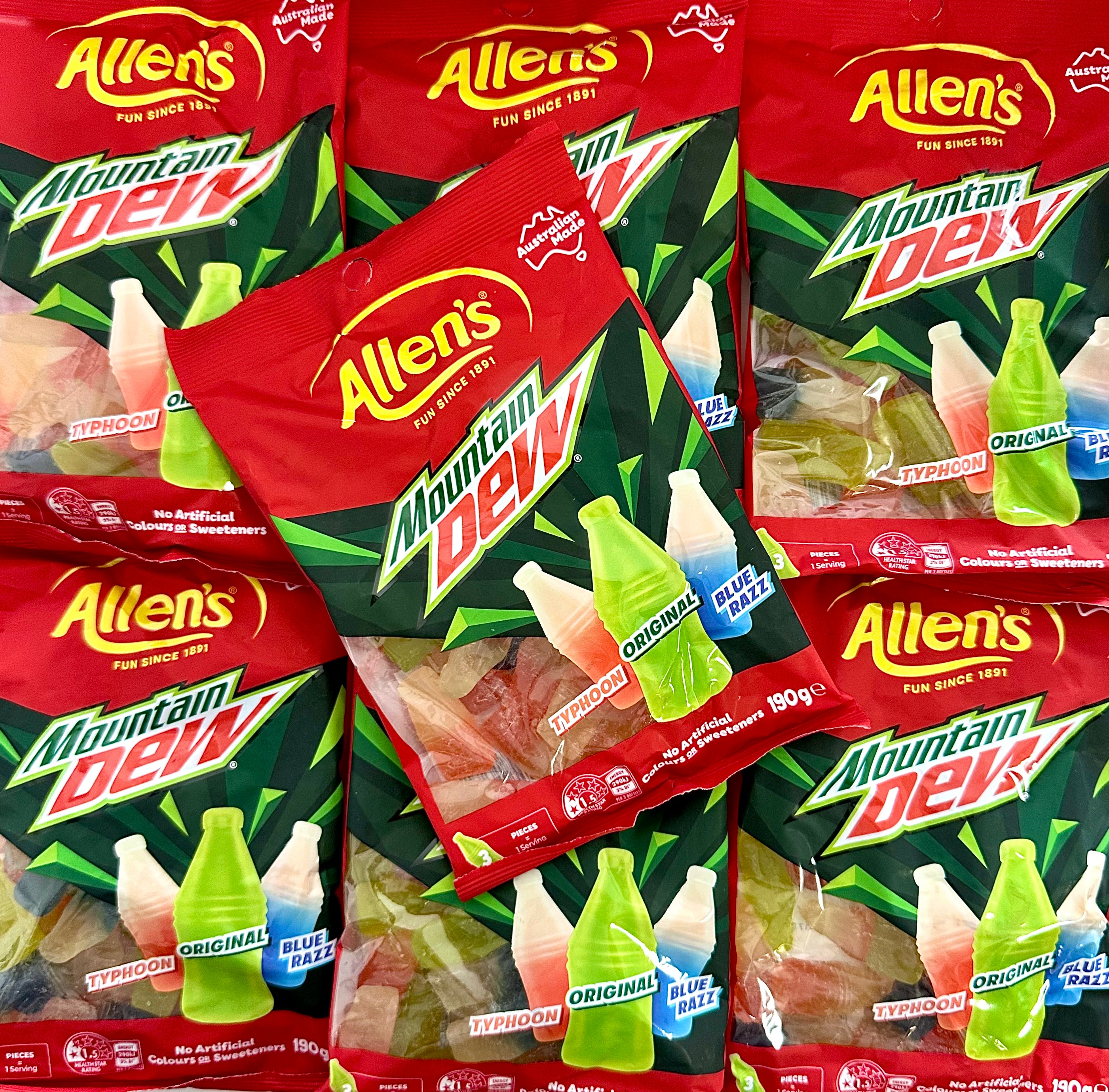 Allen's Mountain Dew Bottles