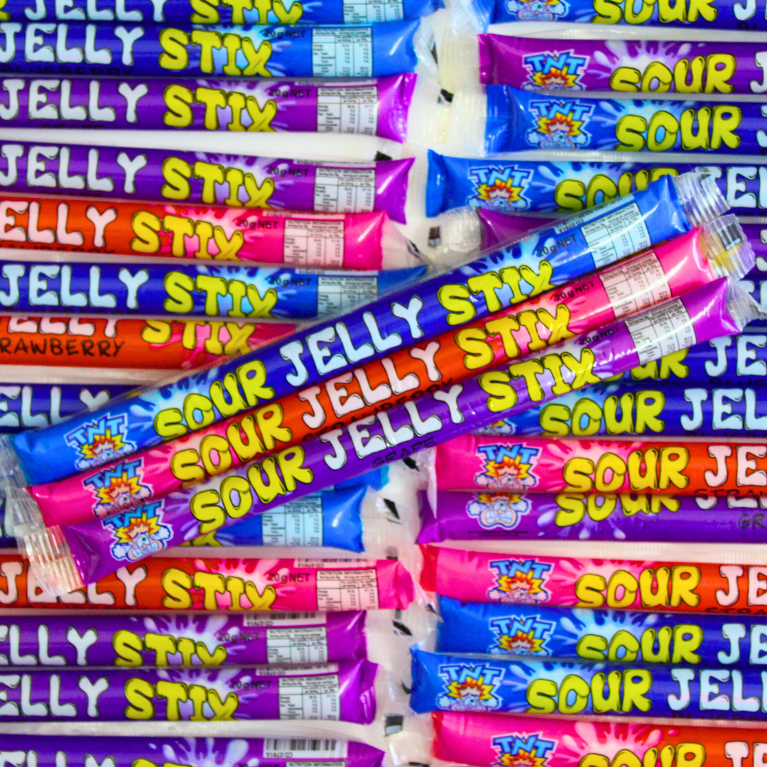 TNT Sour Jelly Stix - Pik n Mix Lollies NZ