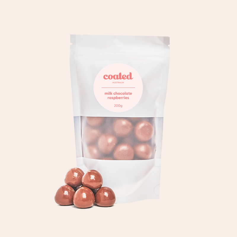Milk Chocolate Raspberries - Pik n Mix Lollies NZ