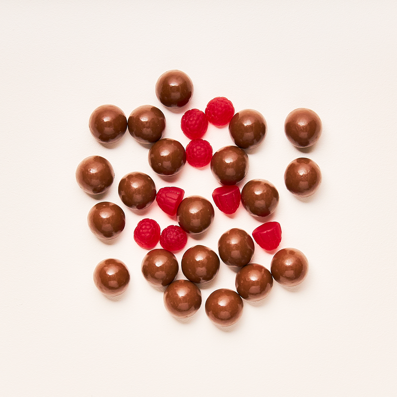 Milk Chocolate Raspberries - Pik n Mix Lollies NZ