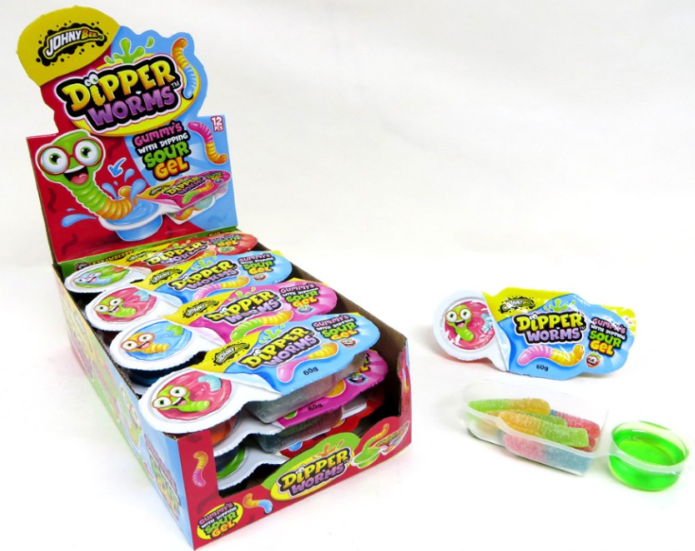 Johny Bee Rainbow Worm Dipperz - Pik n Mix Lollies NZ