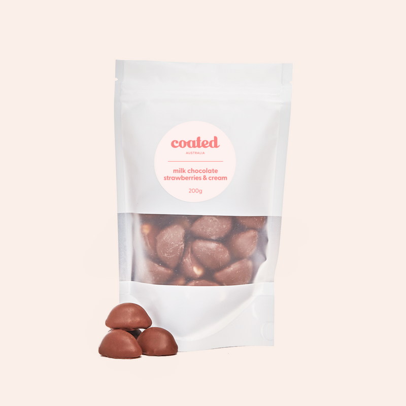 Milk Chocolate Strawberries & Cream - Pik n Mix Lollies NZ